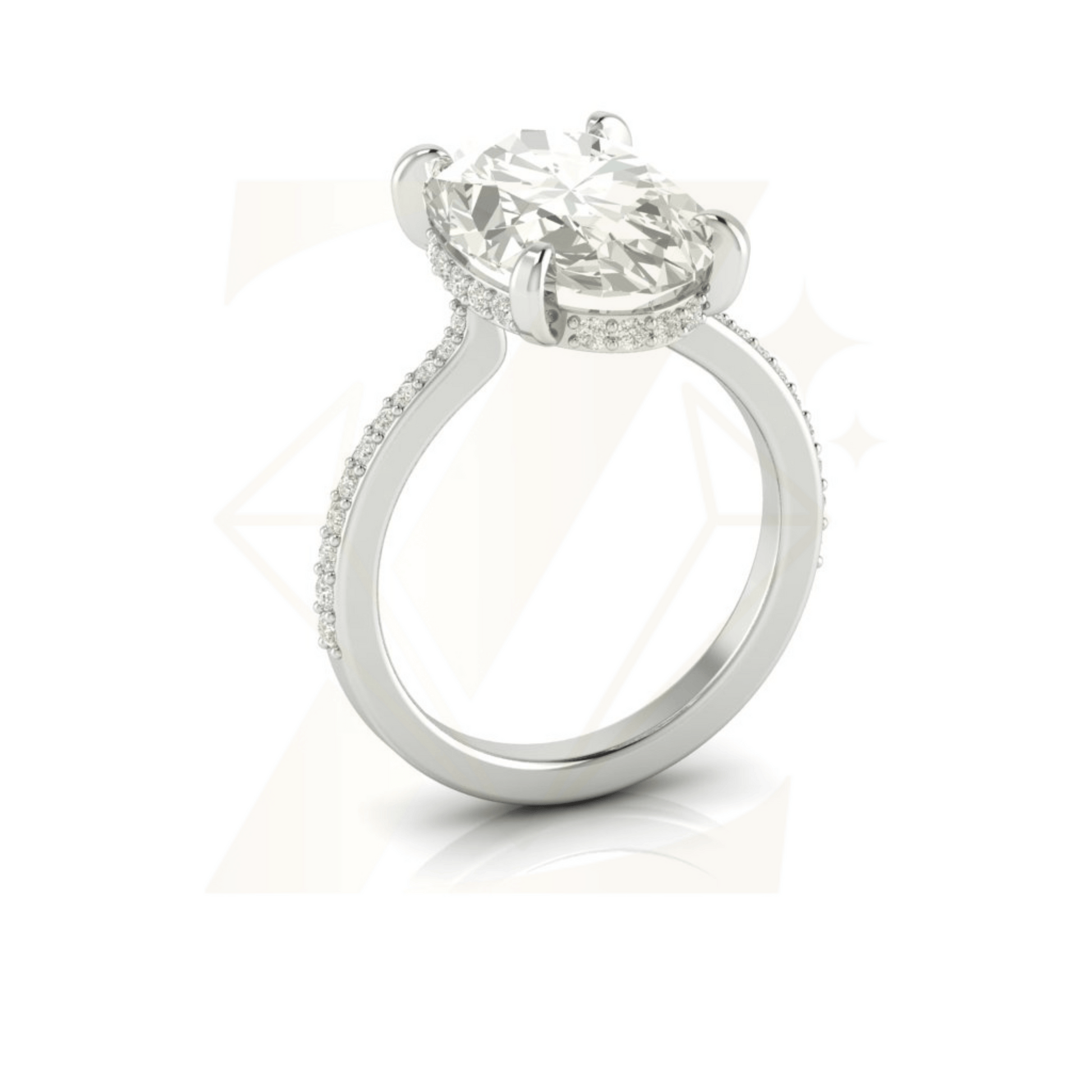 6.03 CTW Oval And Round Cut Ring - Zuvelio.com