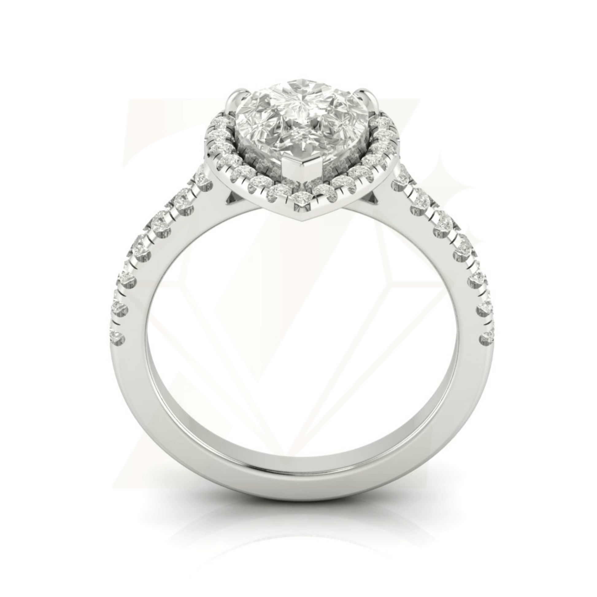 3.66 CTW Pear Cut Ring - Zuvelio.com