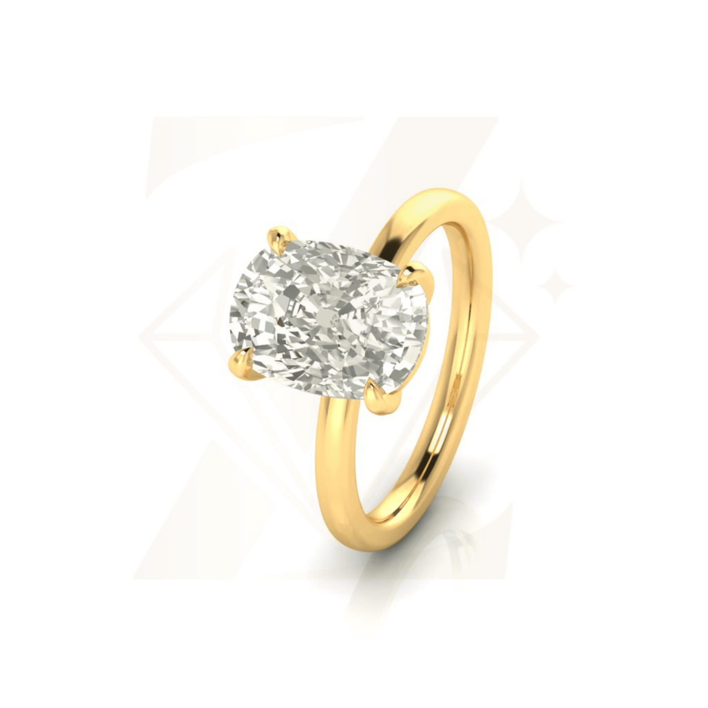 5.27 CTW Cushion Cut Ring - Zuvelio.com