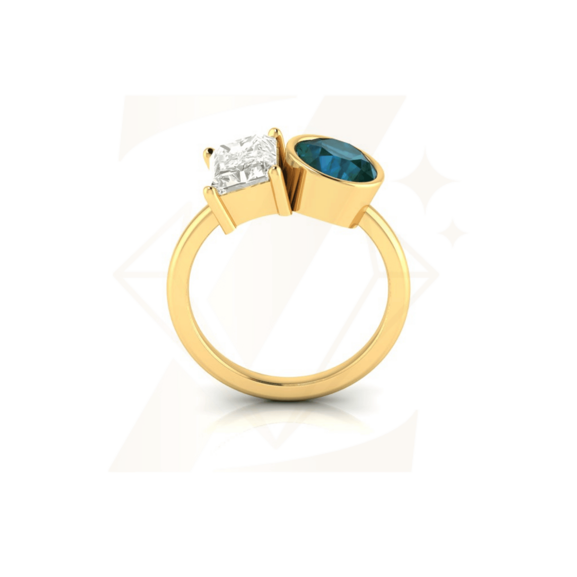 3.13 CTW Radiant And Round Cut Ring - Zuvelio.com