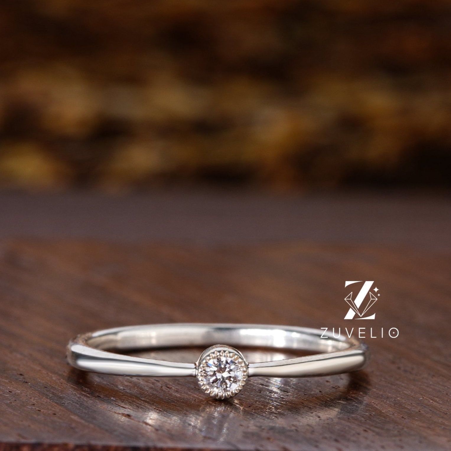 Dainty Solitaire Moissanite Ring - Zuvelio.com