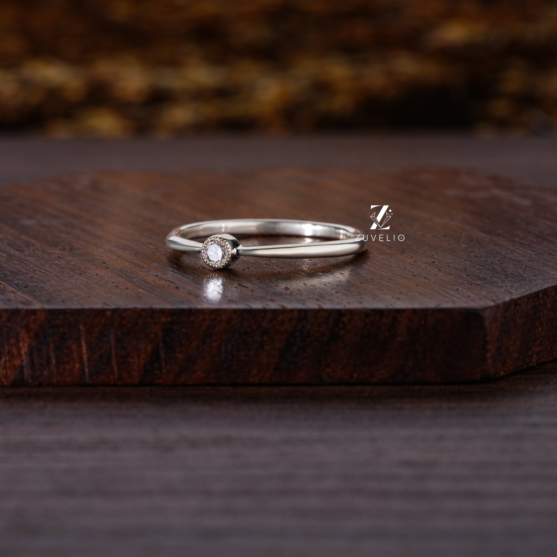 Dainty Solitaire Moissanite Ring - Zuvelio.com
