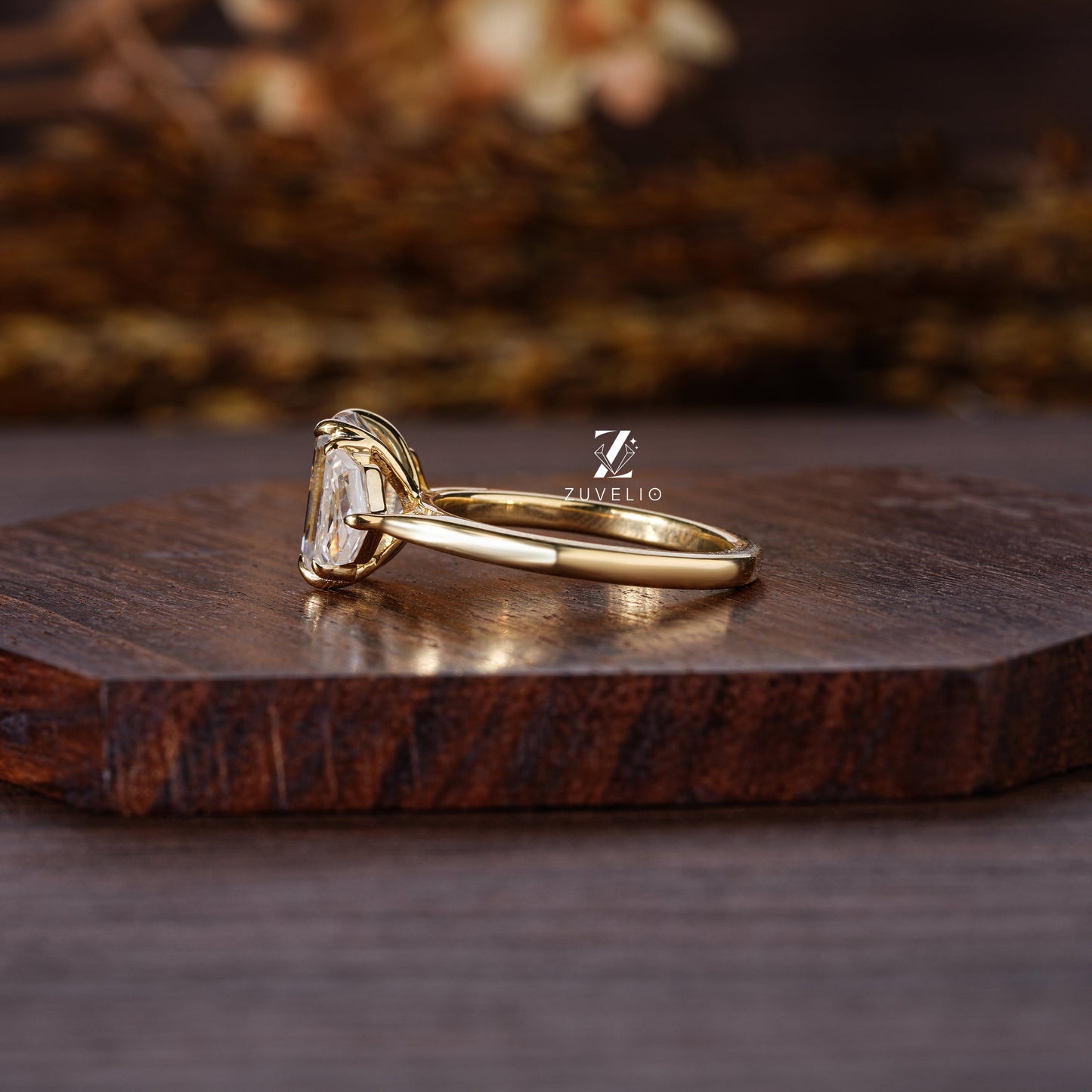Emerald Cut Trilogy Ring - Zuvelio.com