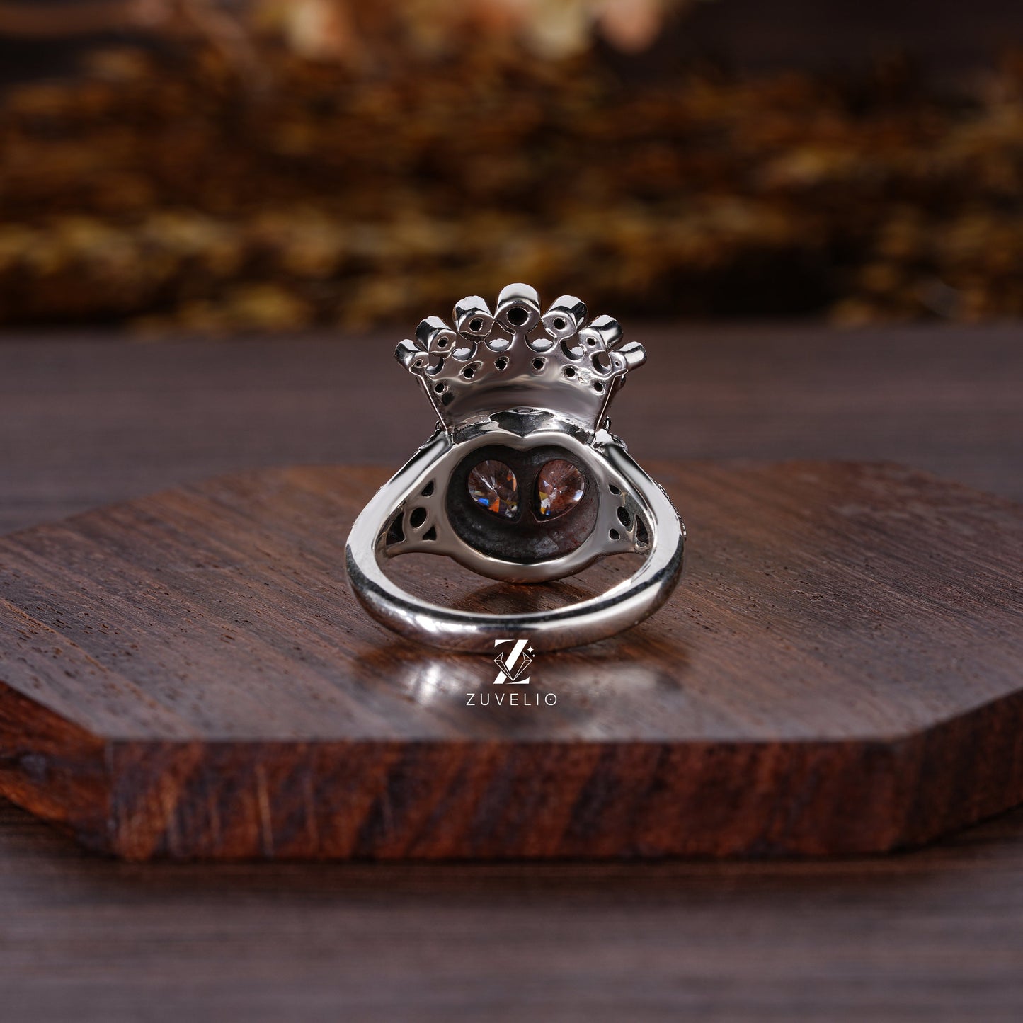 Rose cut Queen Moissanite Ring - Zuvelio.com