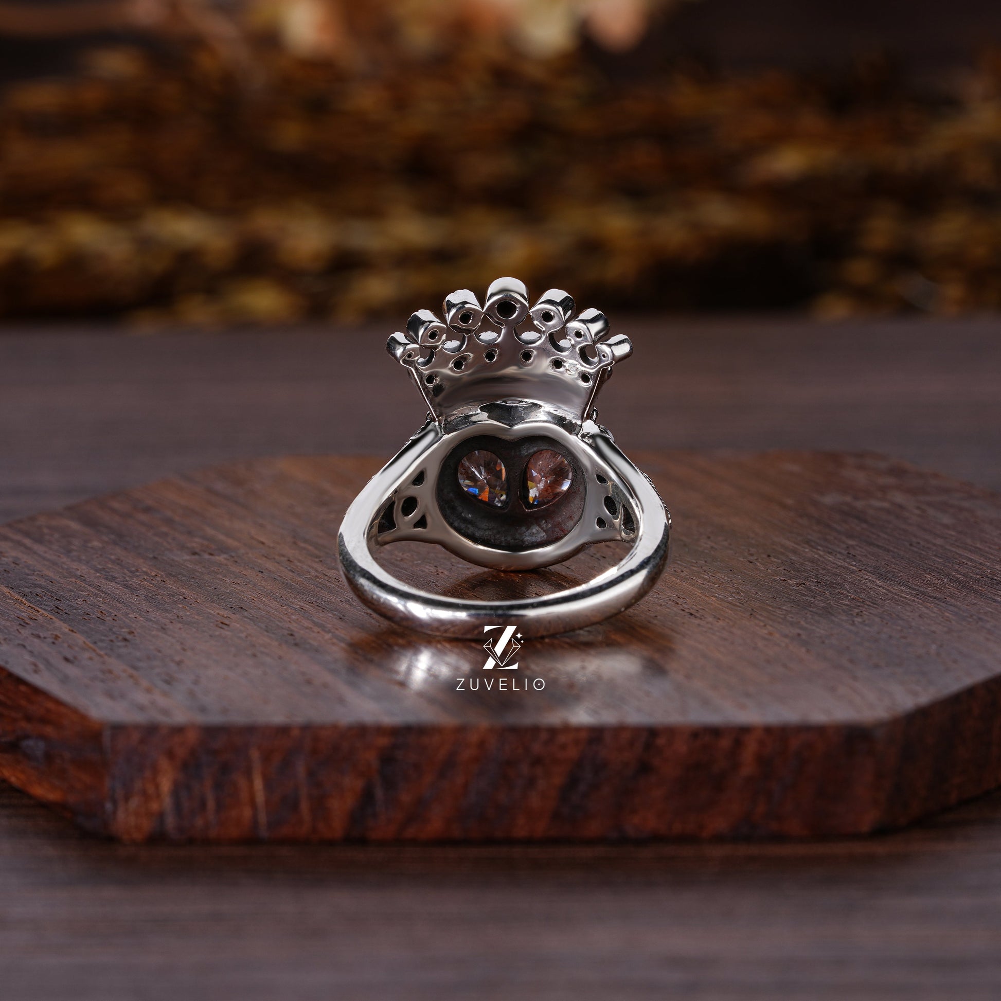 Rose cut Queen Moissanite Ring - Zuvelio.com
