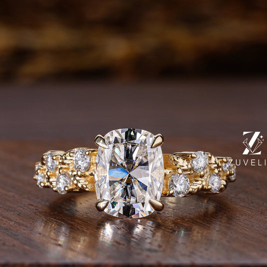 Nature Inspired Cushion Ring - Zuvelio.com