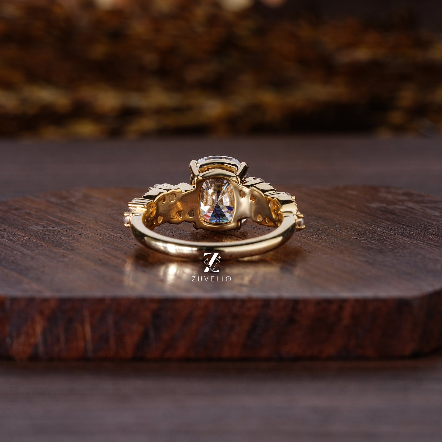 Nature Inspired Cushion Ring - Zuvelio.com