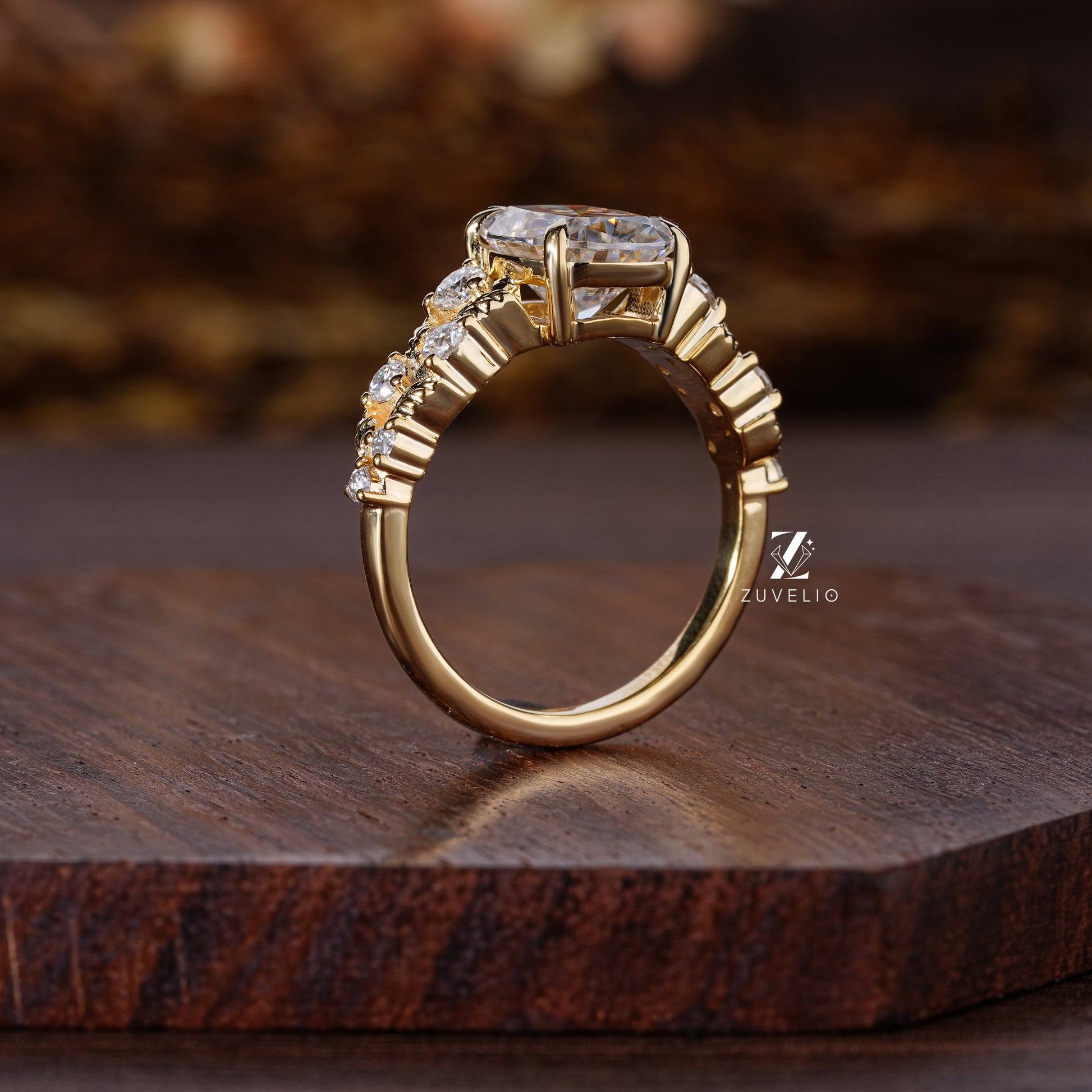Nature Inspired Cushion Ring - Zuvelio.com