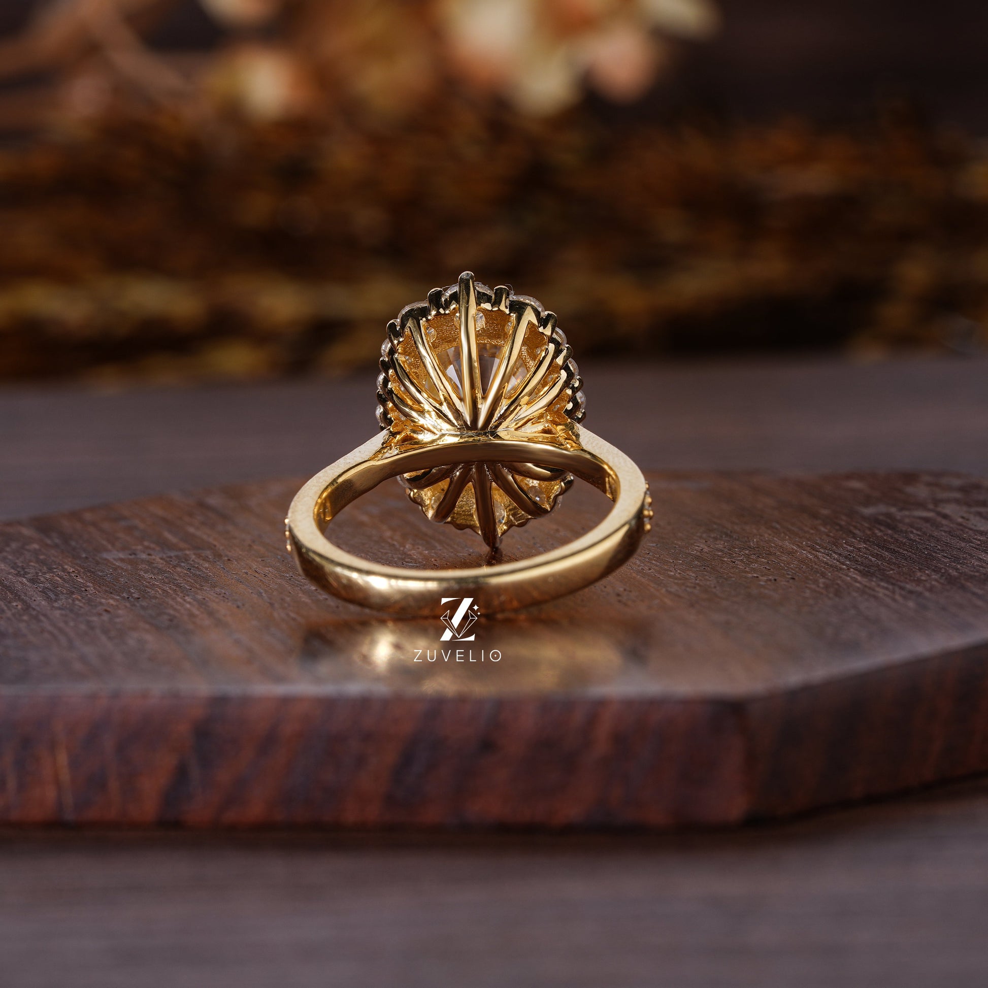 Halo Cushion Cut Moissanite Ring - Zuvelio.com