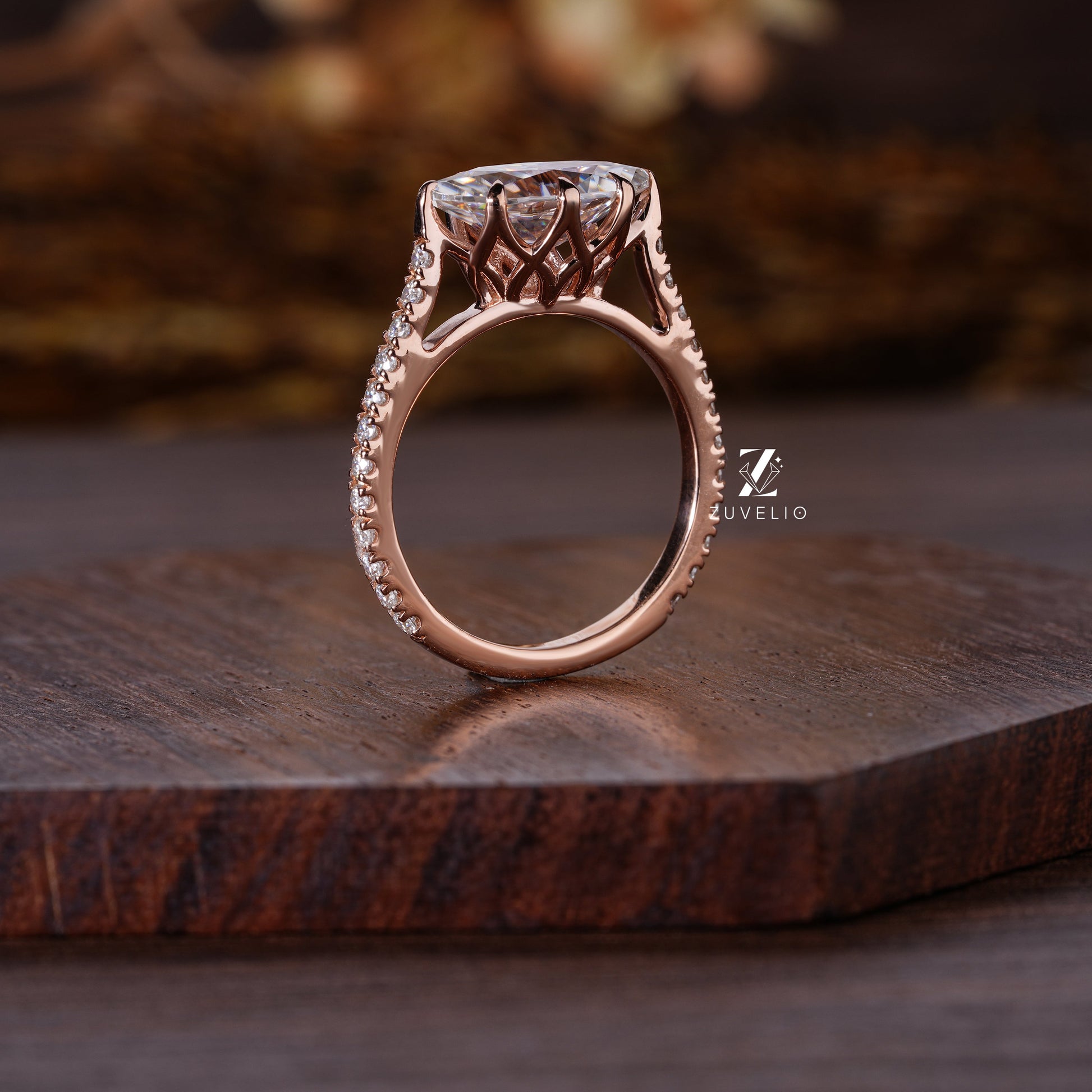 Marquise Cut Rose Gold Ring - Zuvelio.com