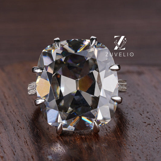 Grey Cushion Unique Ring - Zuvelio.com