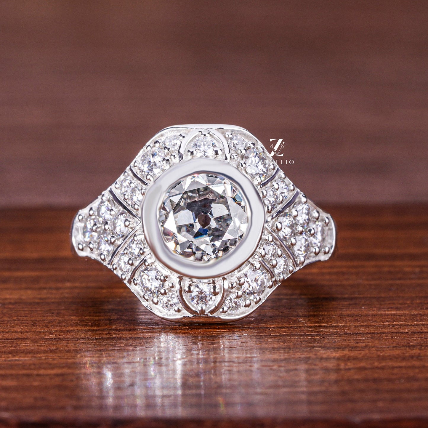 Art Deco Moissanite Ring - Zuvelio.com