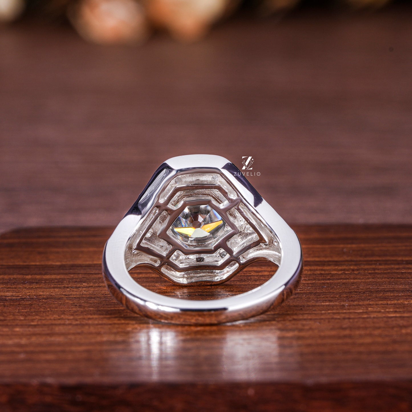 Art Deco Moissanite Ring - Zuvelio.com