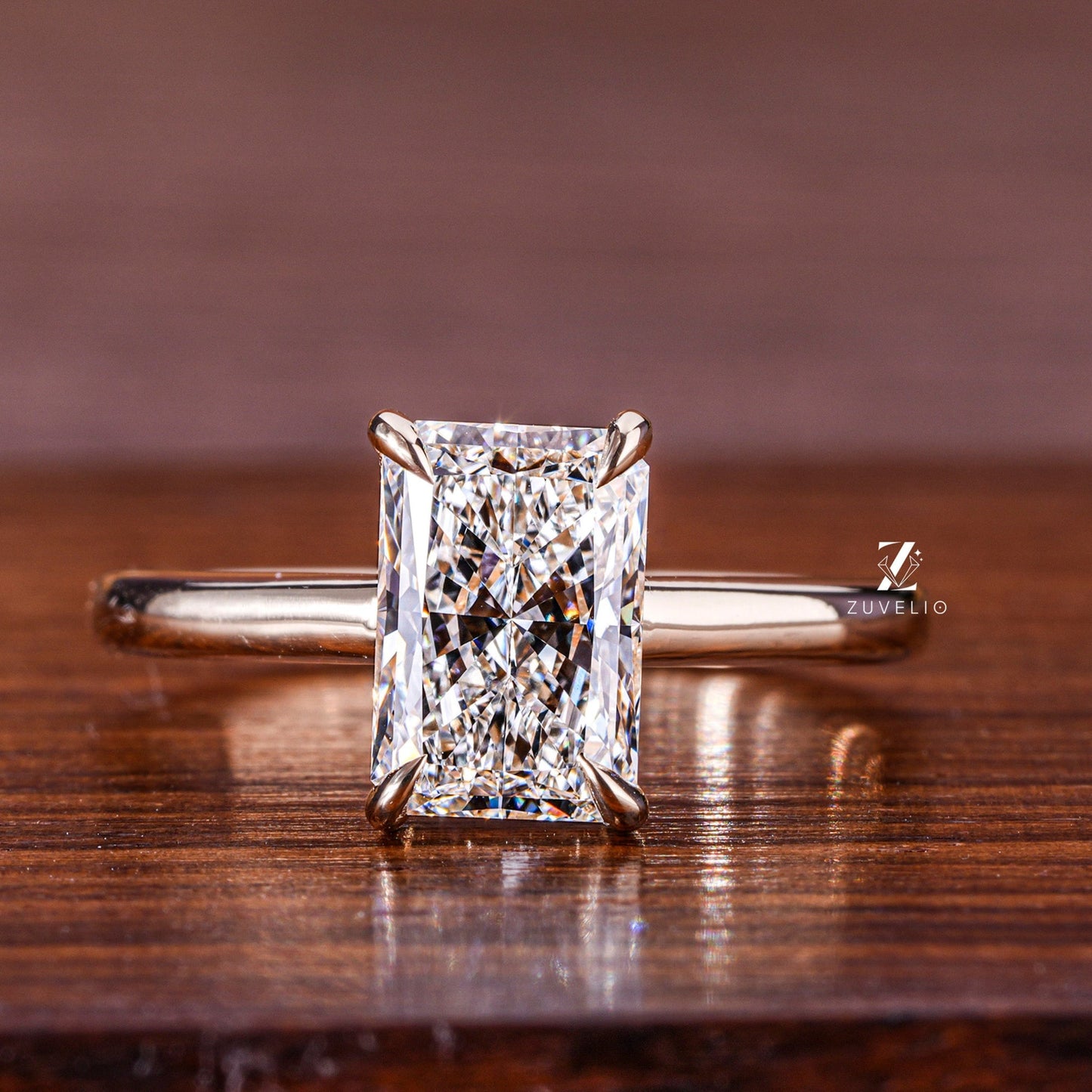 Radiant Cut Lab Diamond Ring - Zuvelio.com