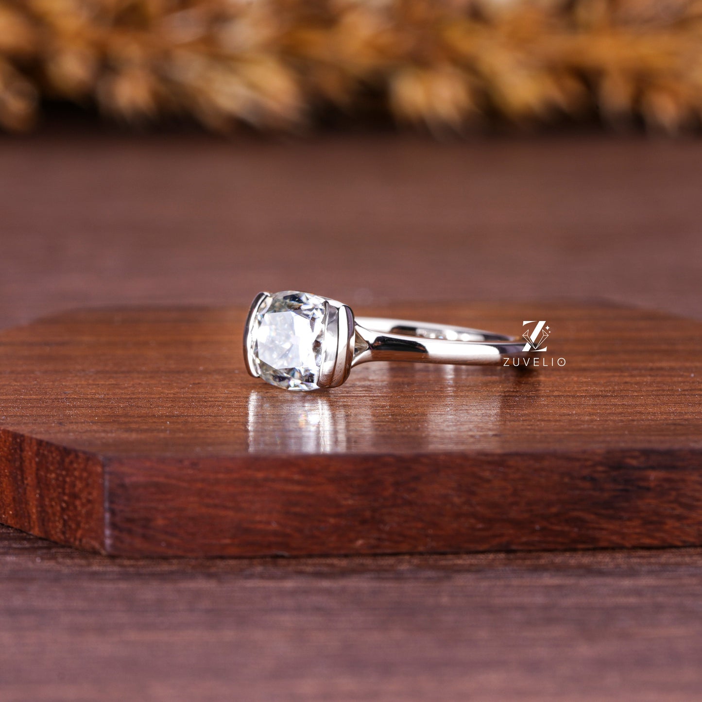 Grey Moissanite Ring - Zuvelio.com