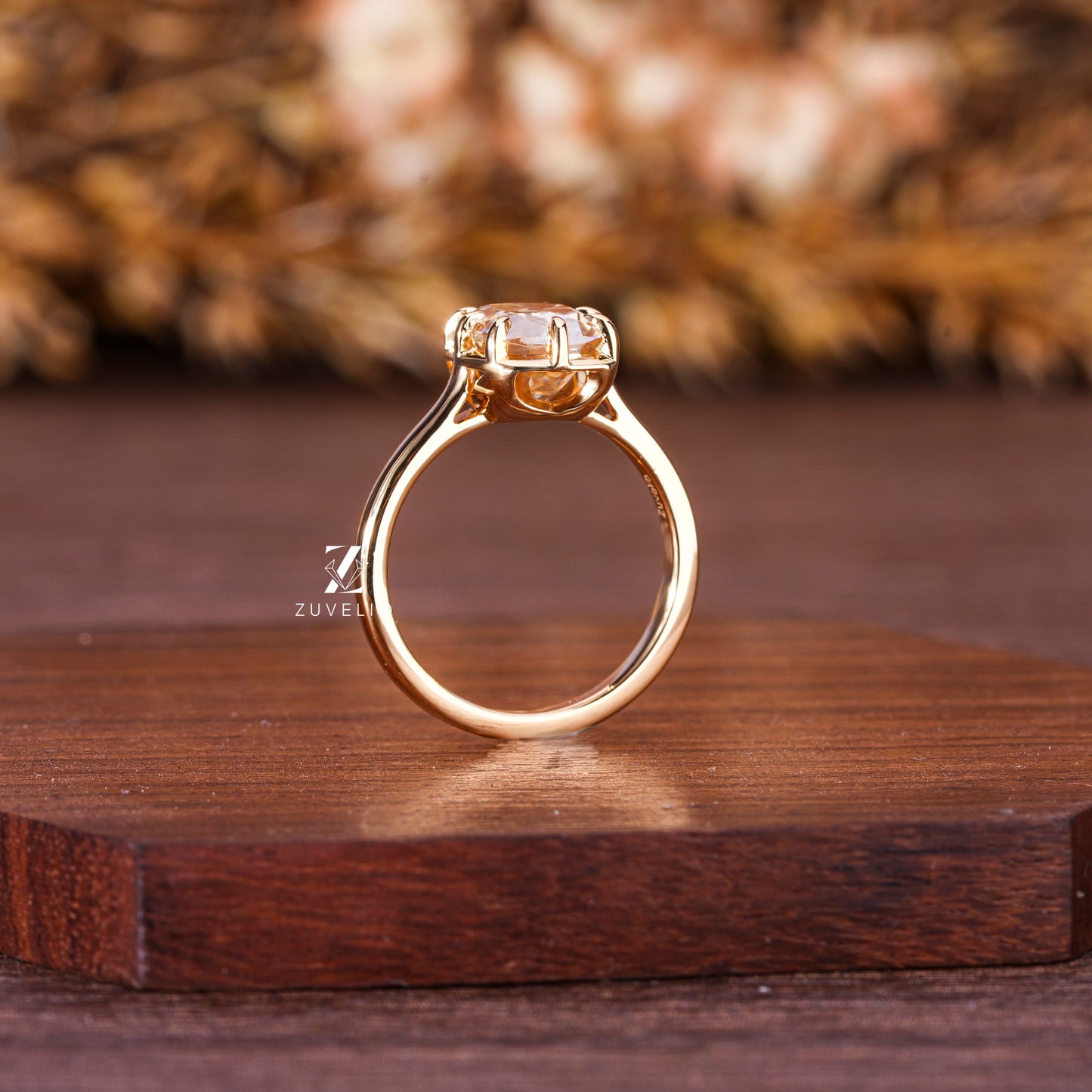 Champagne Moissanite OMC Ring - Zuvelio.com