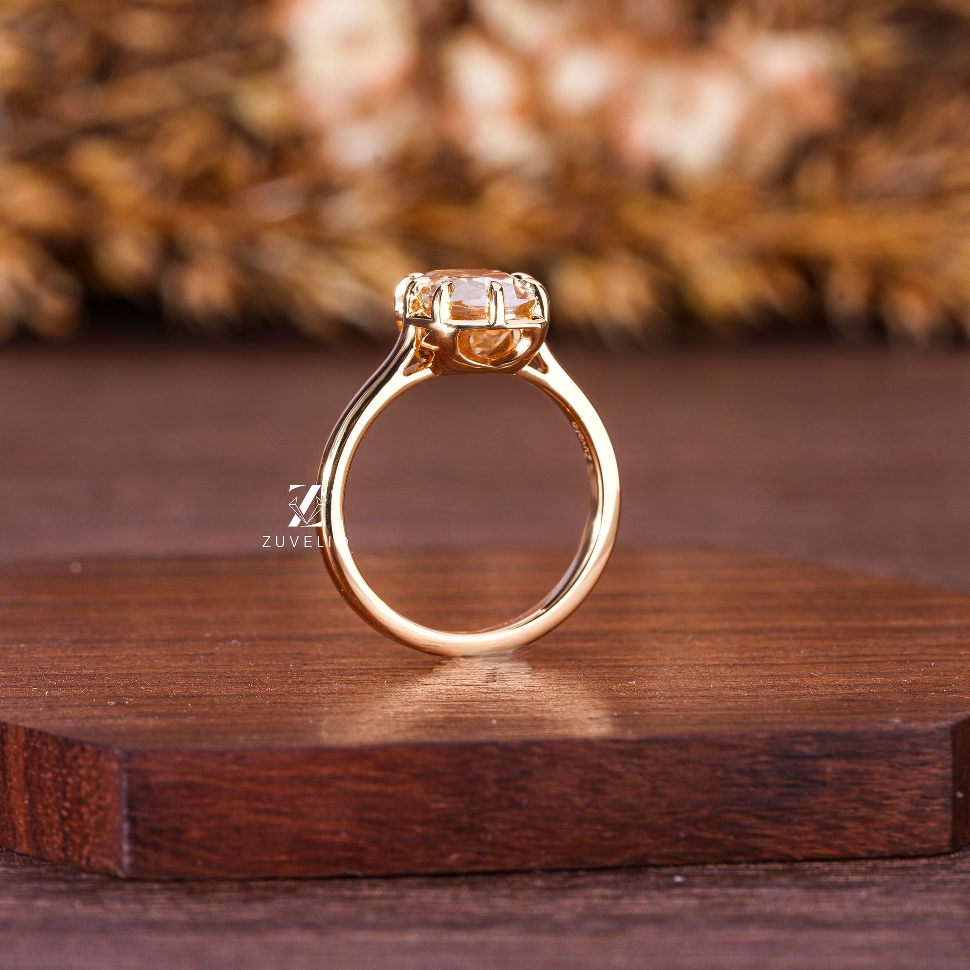 Champagne Moissanite OMC Ring - Zuvelio.com
