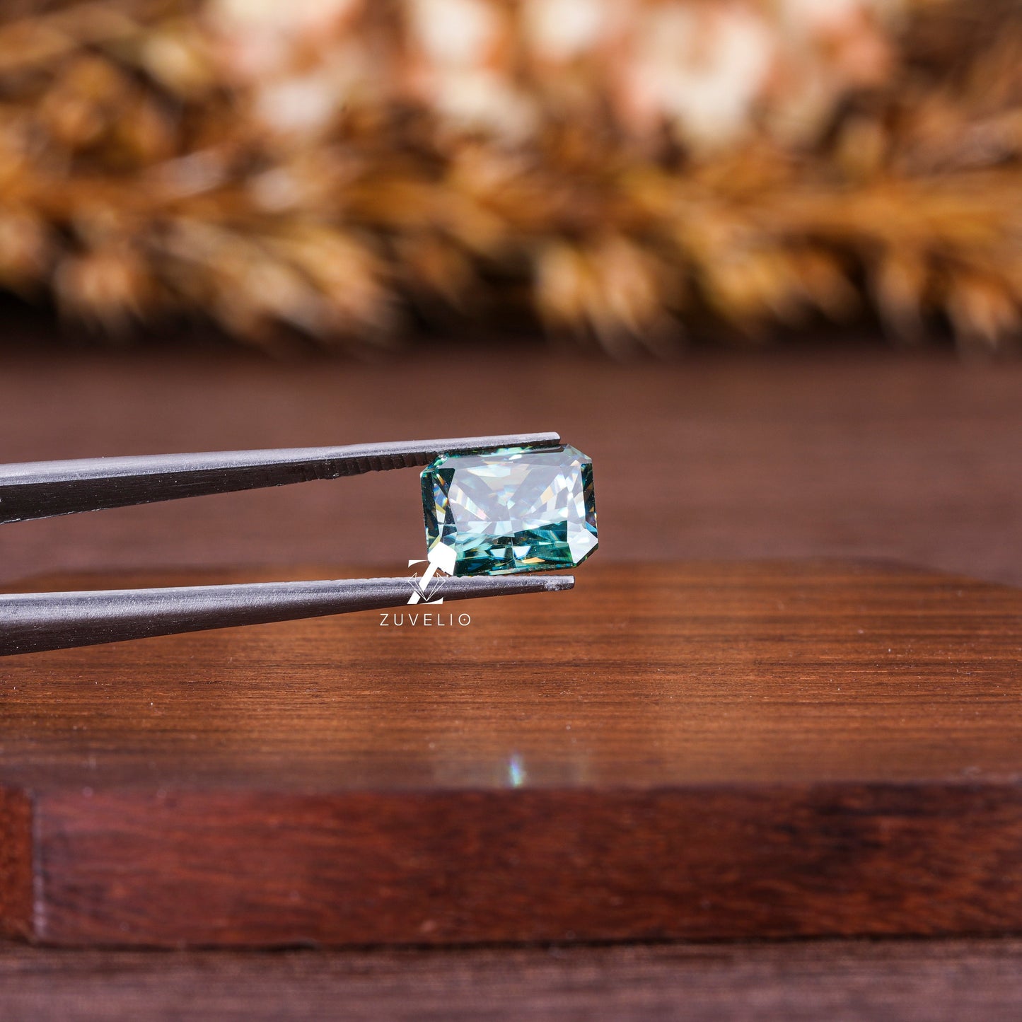 Blue Green Loose Moissanite