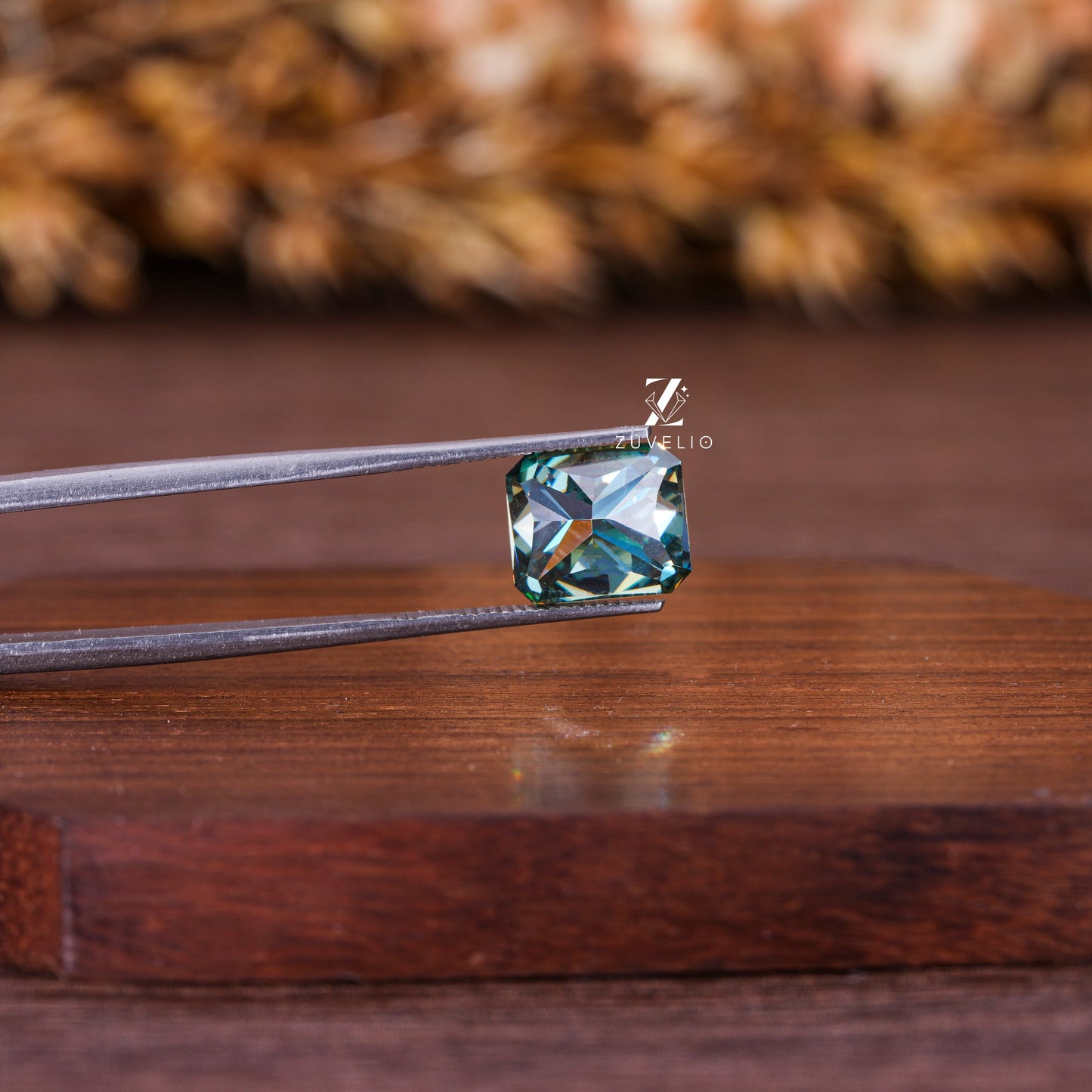 Blue Green Loose Moissanite