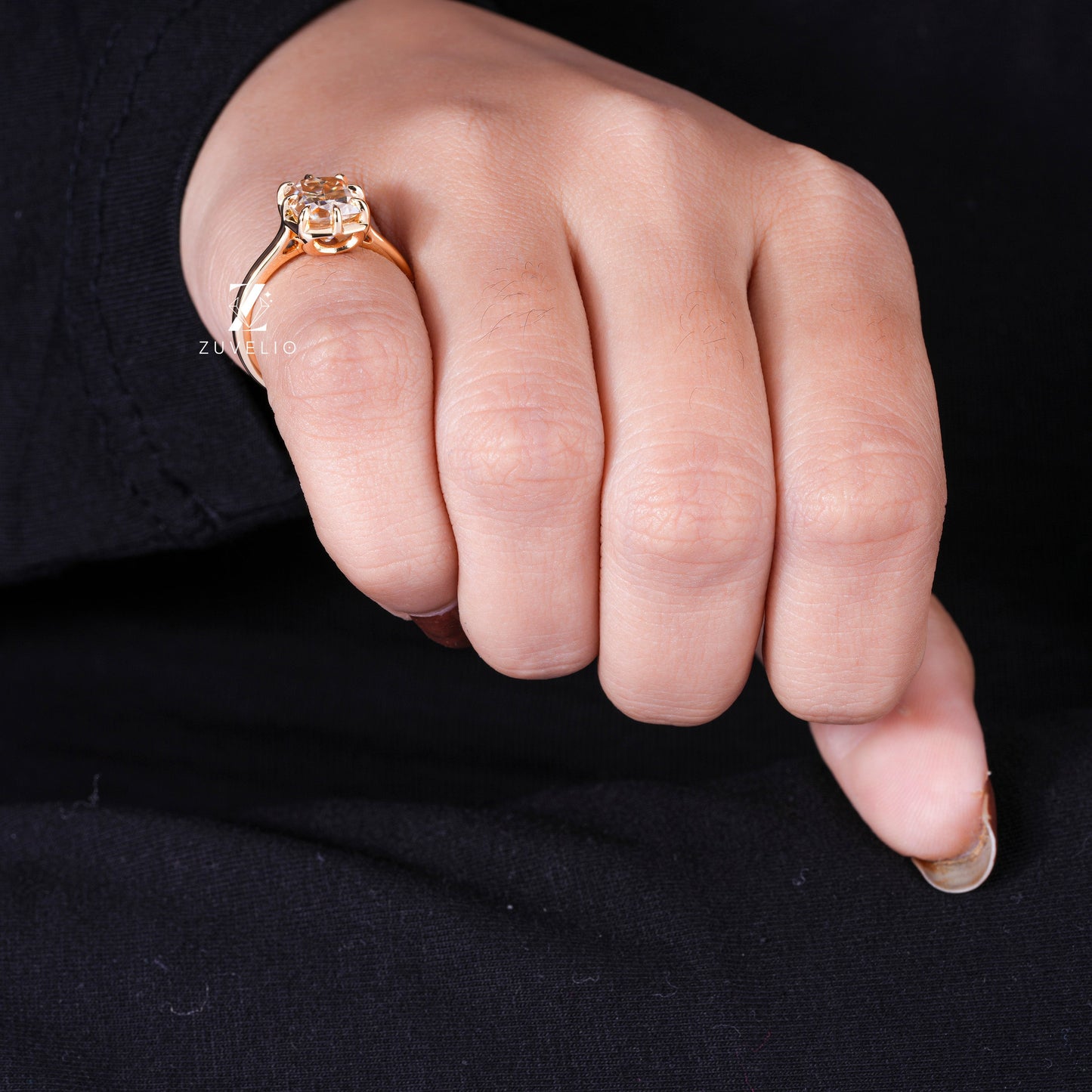 Champagne Moissanite OMC Ring - Zuvelio.com