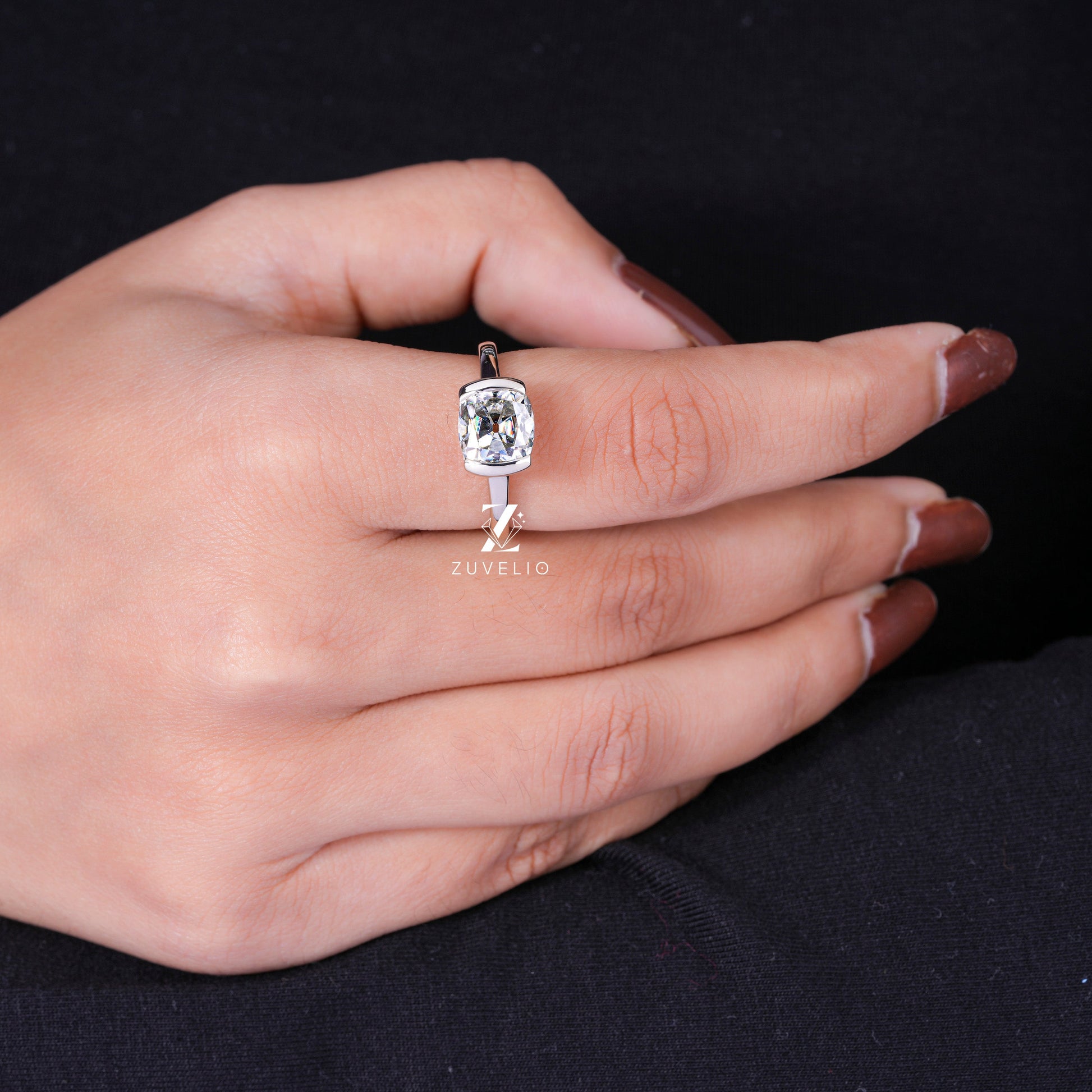 Grey Moissanite Ring - Zuvelio.com