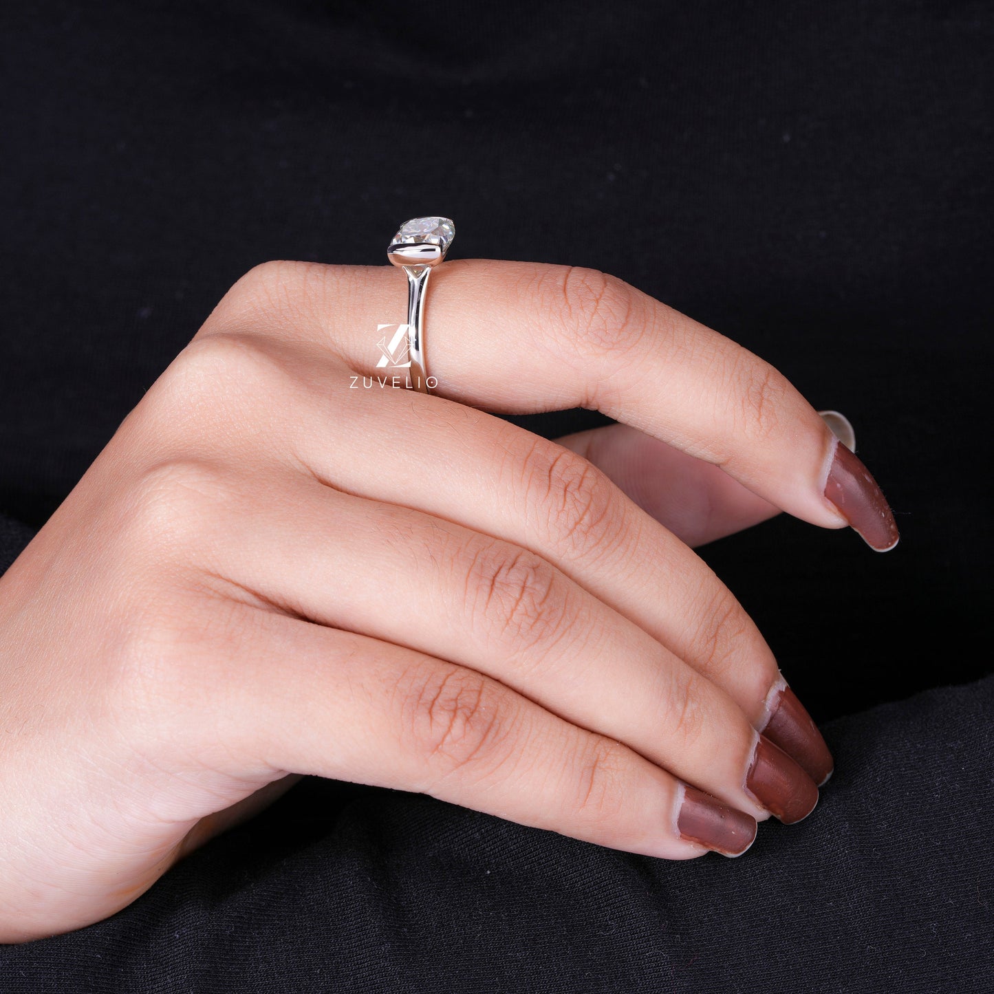 Grey Moissanite Ring - Zuvelio.com