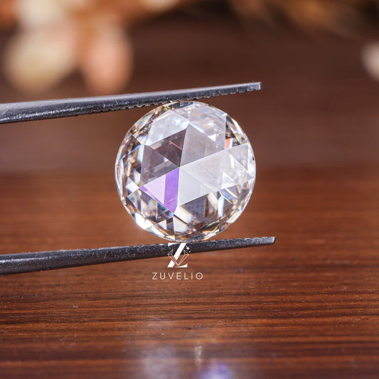 Rose Round Cut Moissanite