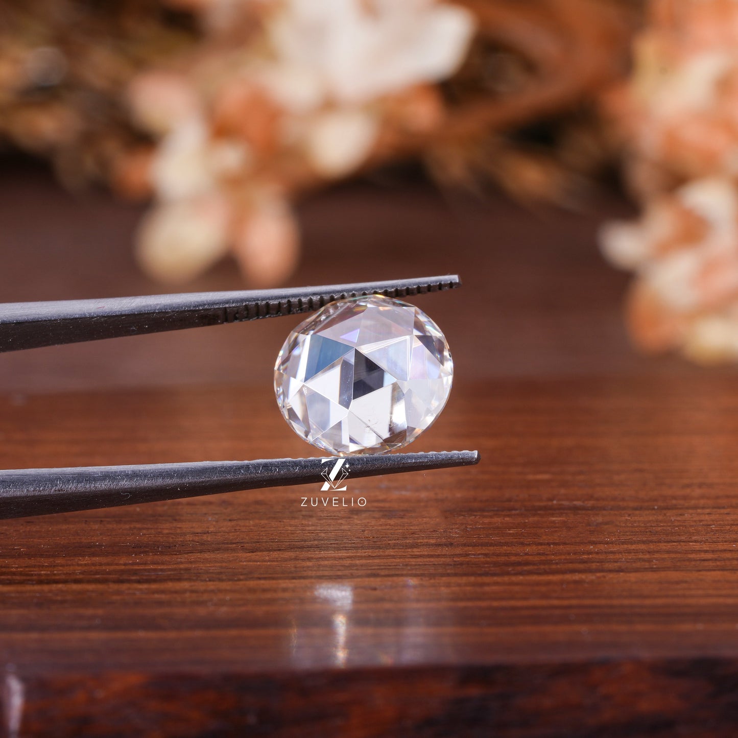 Rose Round Cut Moissanite