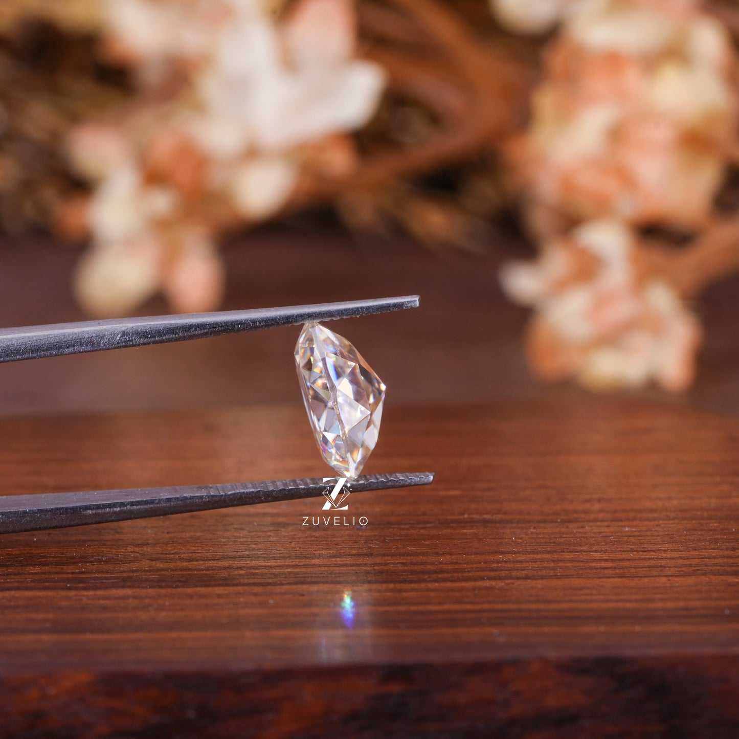 Rose Round Cut Moissanite