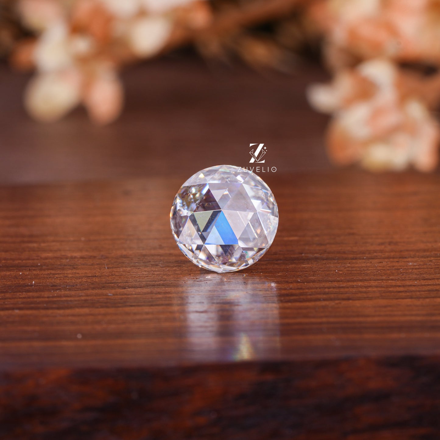 Rose Round Cut Moissanite