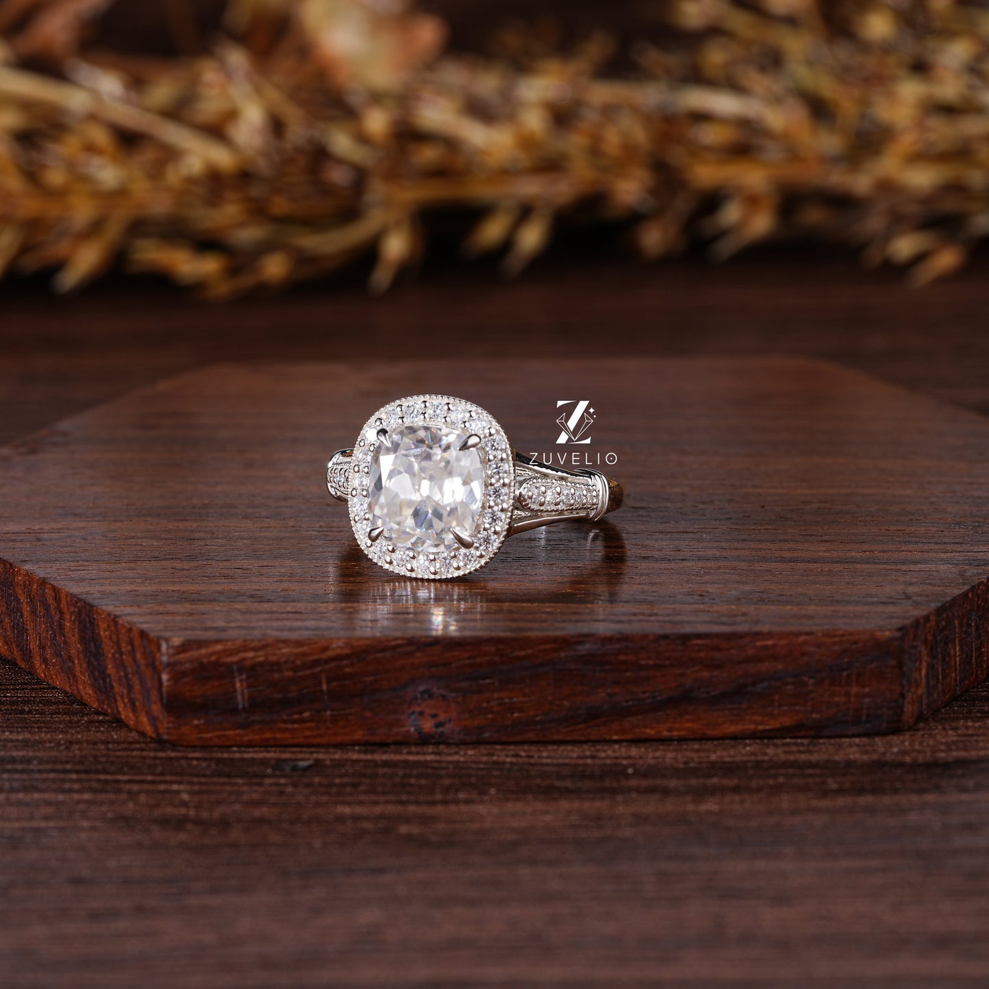 Cushion Cut Halo Ring - Zuvelio.com