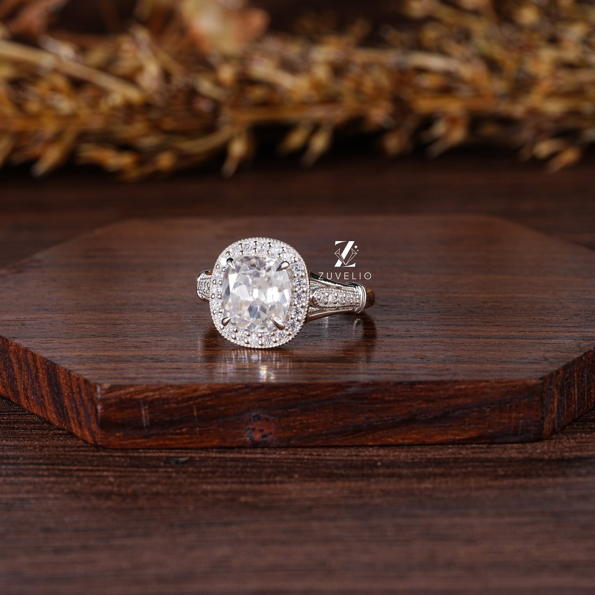 Cushion Cut Halo Ring - Zuvelio.com