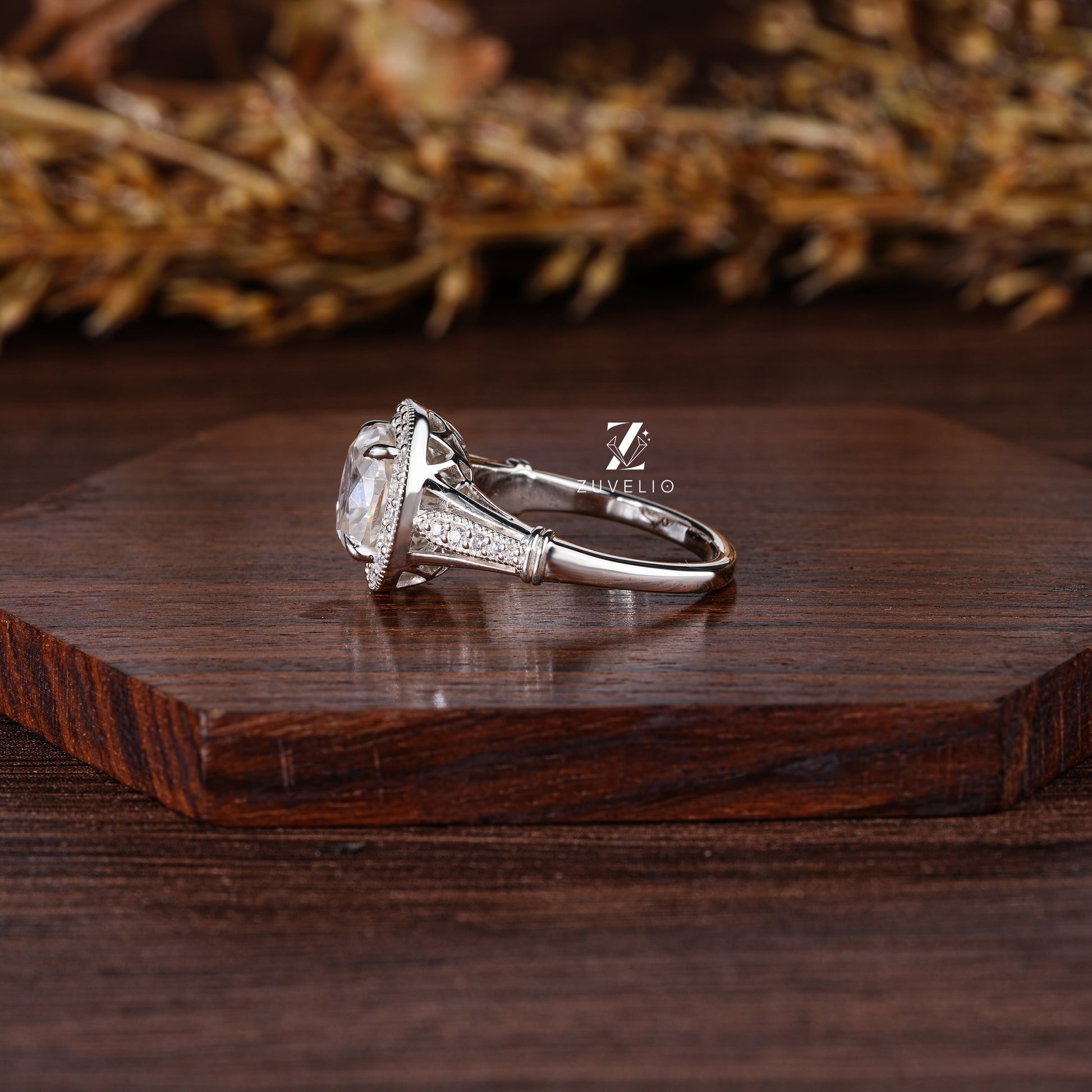 Cushion Cut Halo Ring - Zuvelio.com