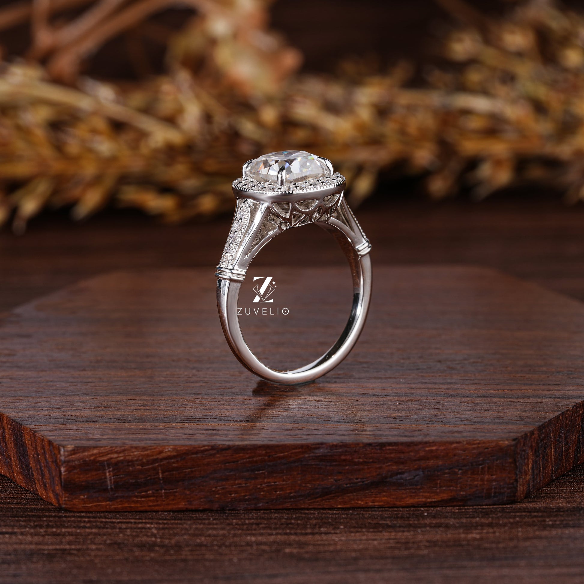 Cushion Cut Halo Ring - Zuvelio.com
