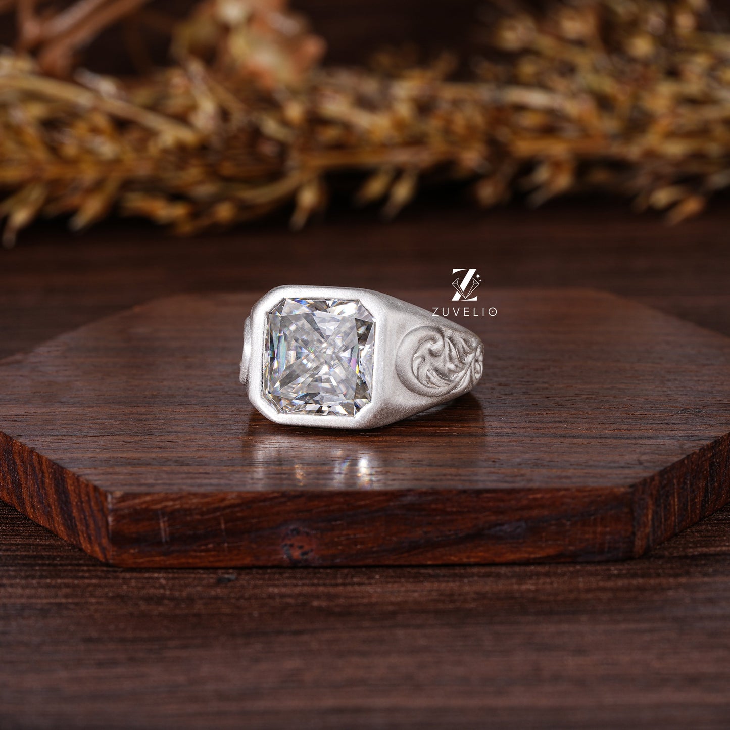 Asscher Cut Statement Ring - Zuvelio.com