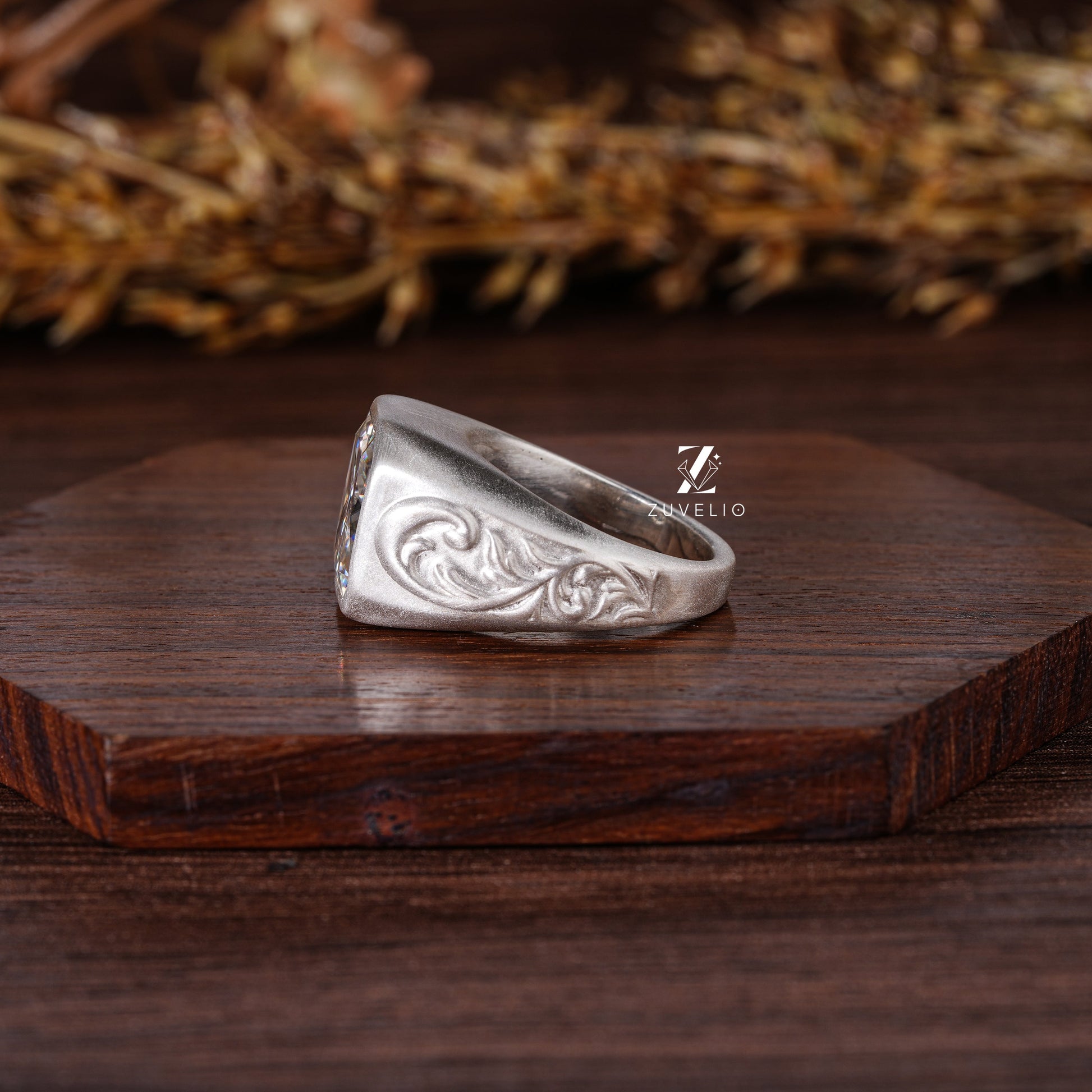Asscher Cut Statement Ring - Zuvelio.com