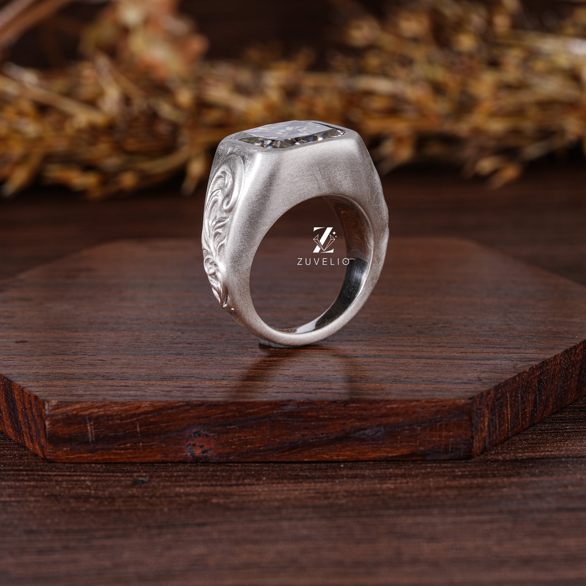 Asscher Cut Statement Ring - Zuvelio.com