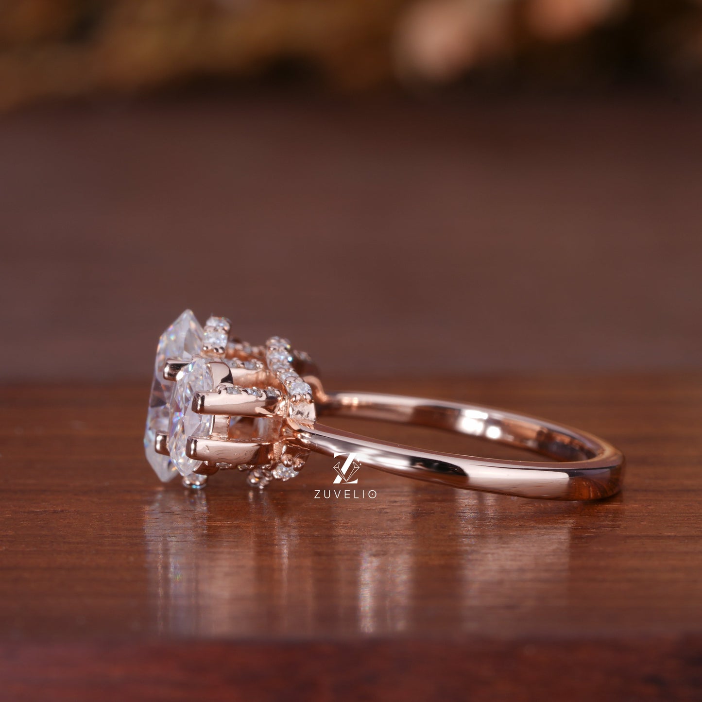 Three Stone Moissanite Ring