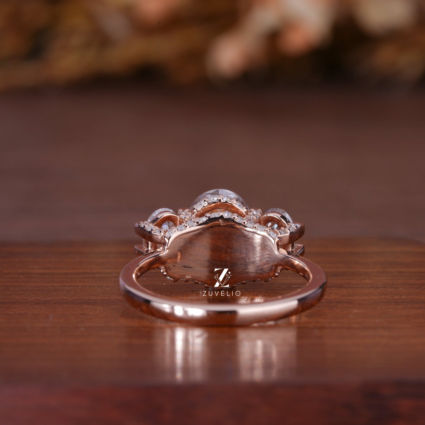 Three Stone Moissanite Ring