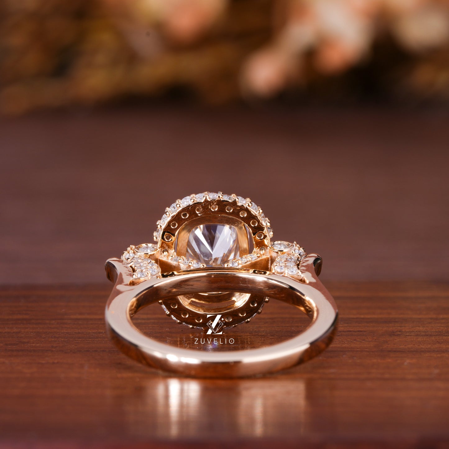 Cushion Cut Moissanite Ring