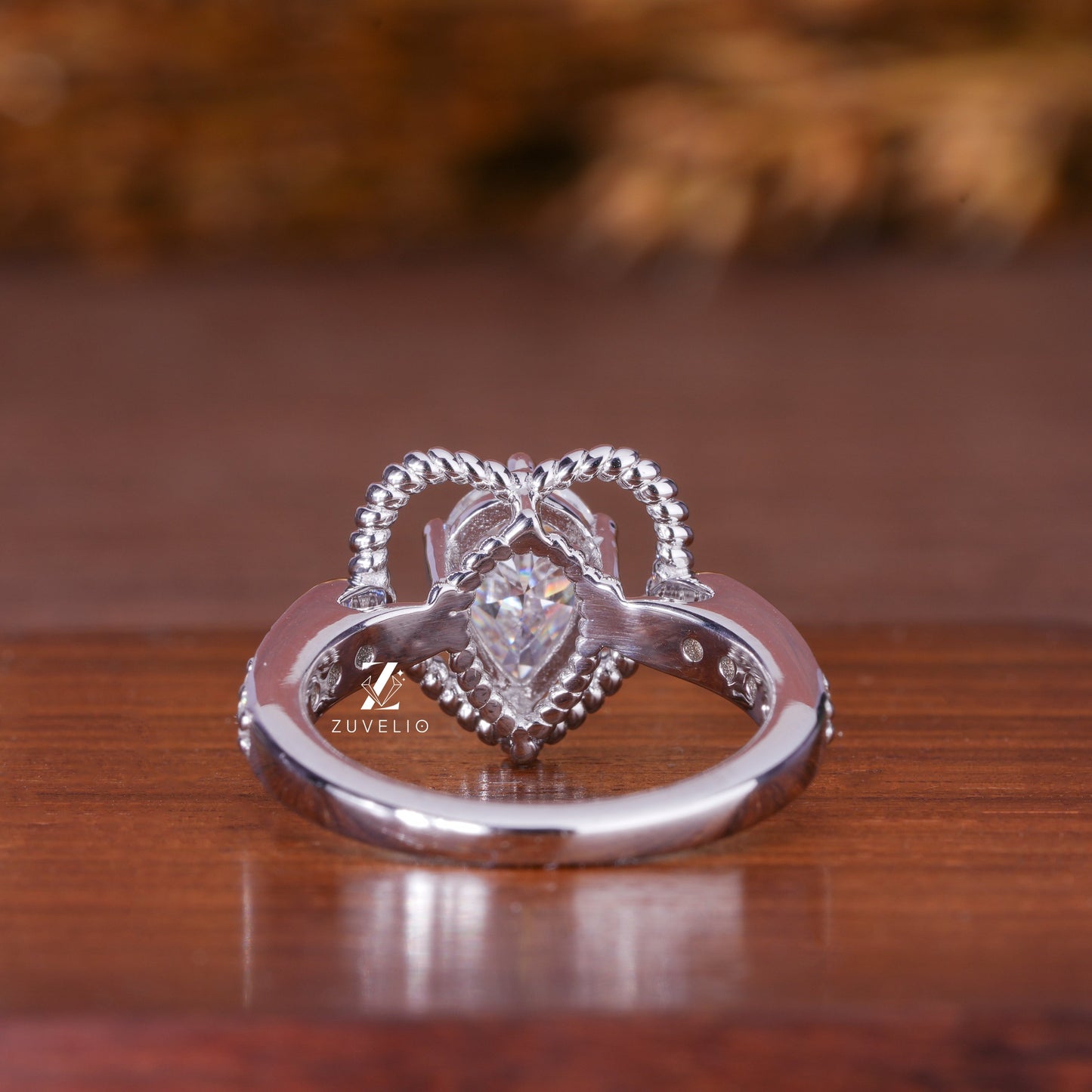 Heart Pear Moissanite Ring