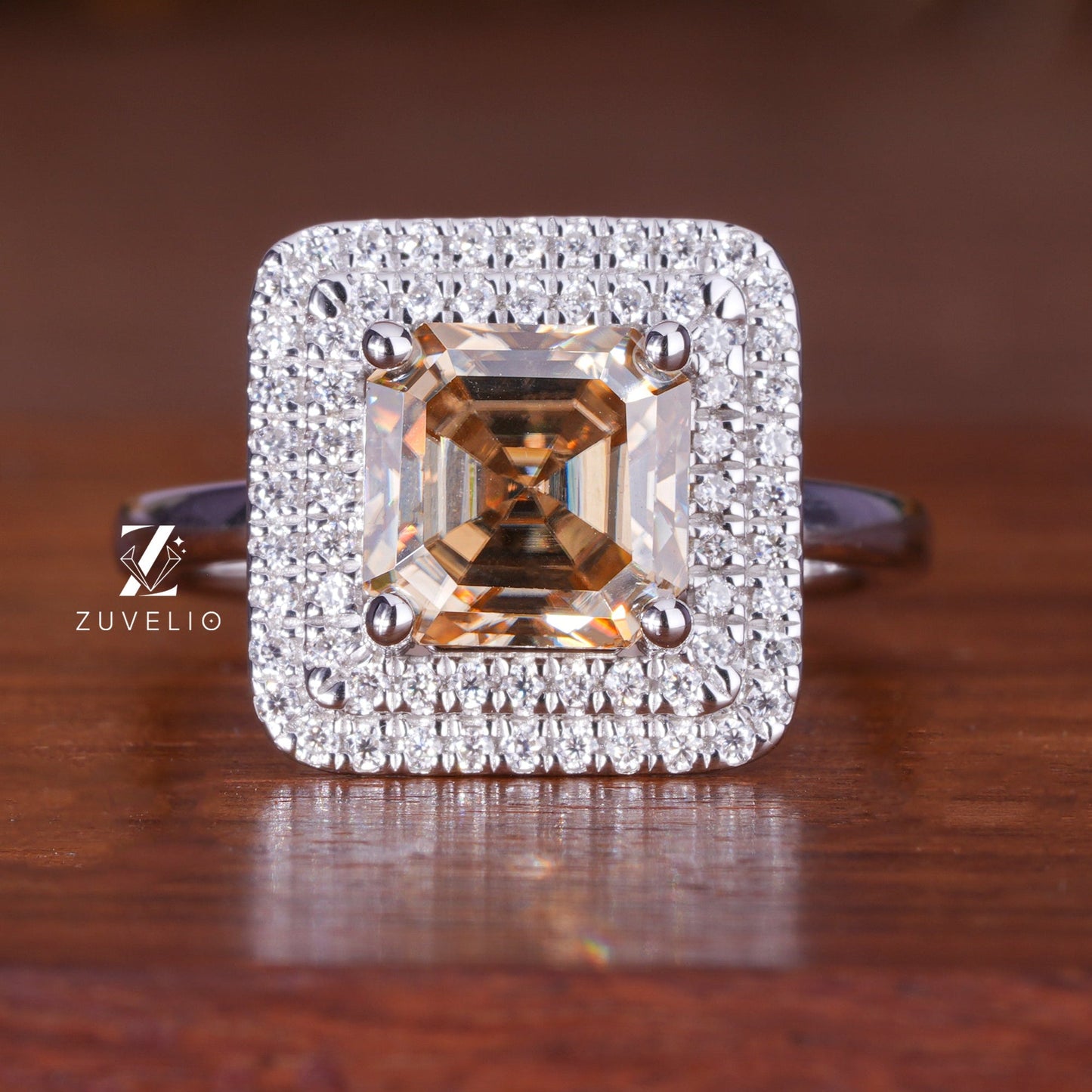 Radiant Cut Moissanite Ring