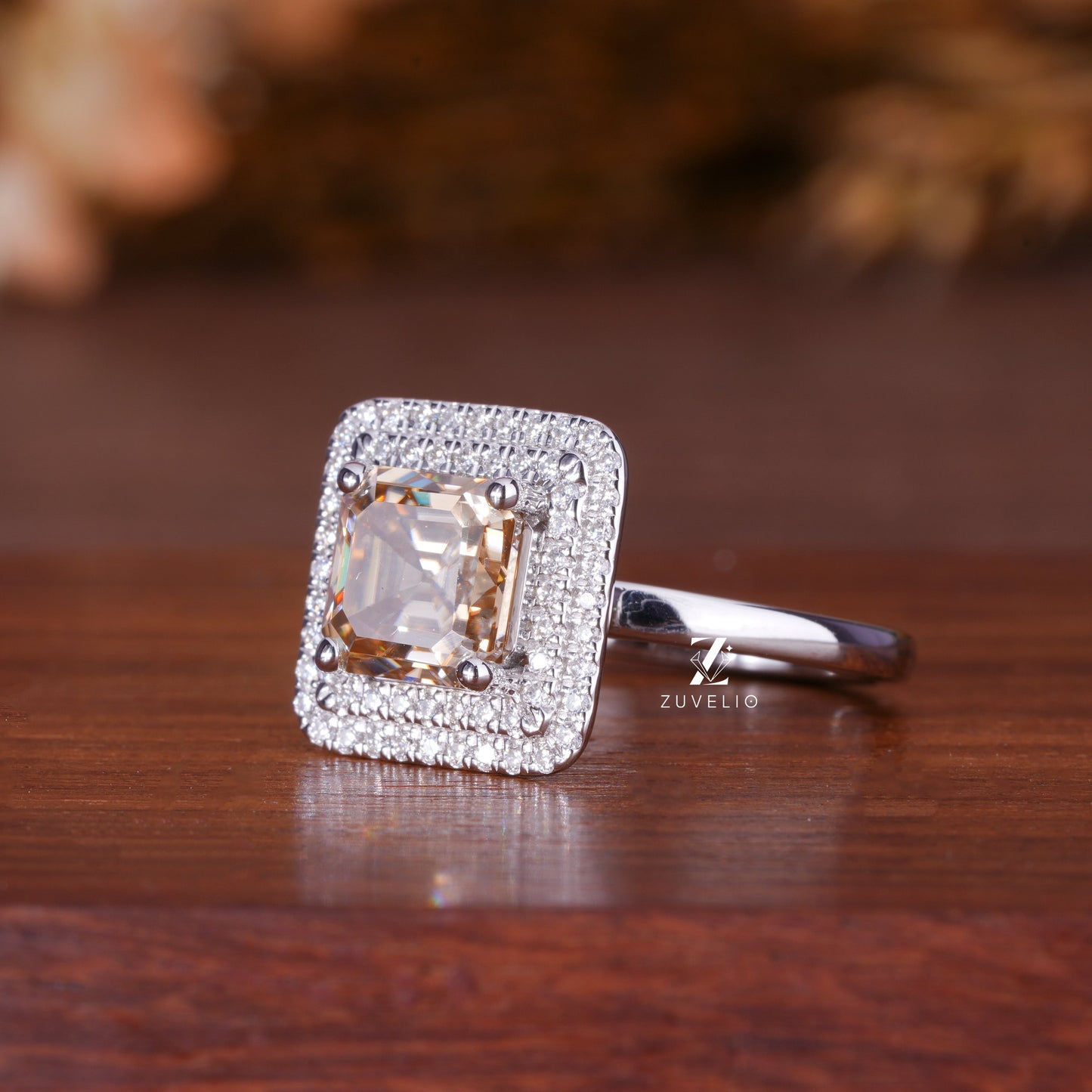 Radiant Cut Moissanite Ring