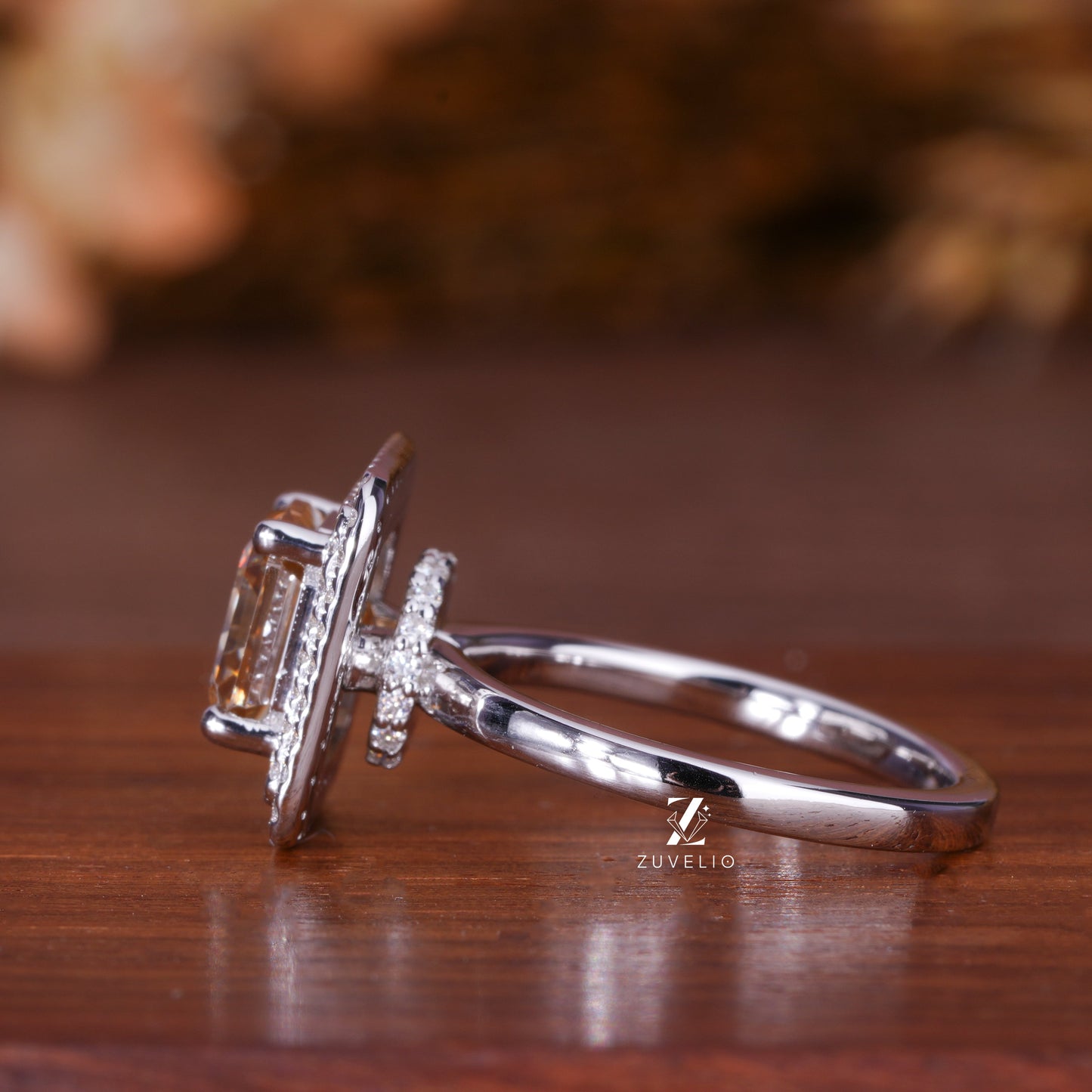Radiant Cut Moissanite Ring