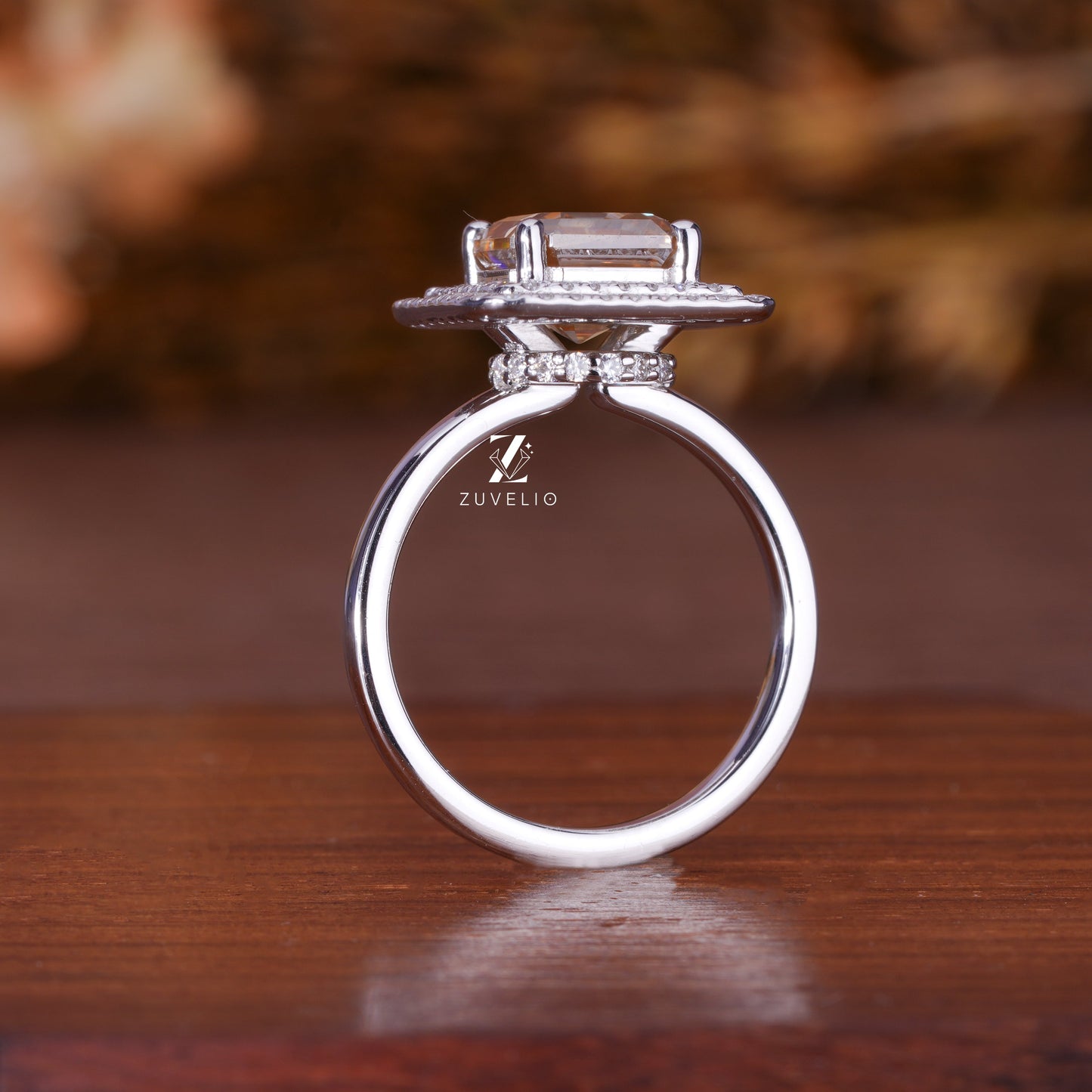 Radiant Cut Moissanite Ring