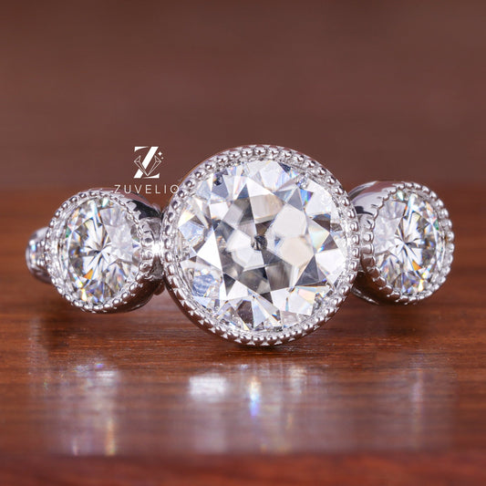 OEC Round Moissanite Ring