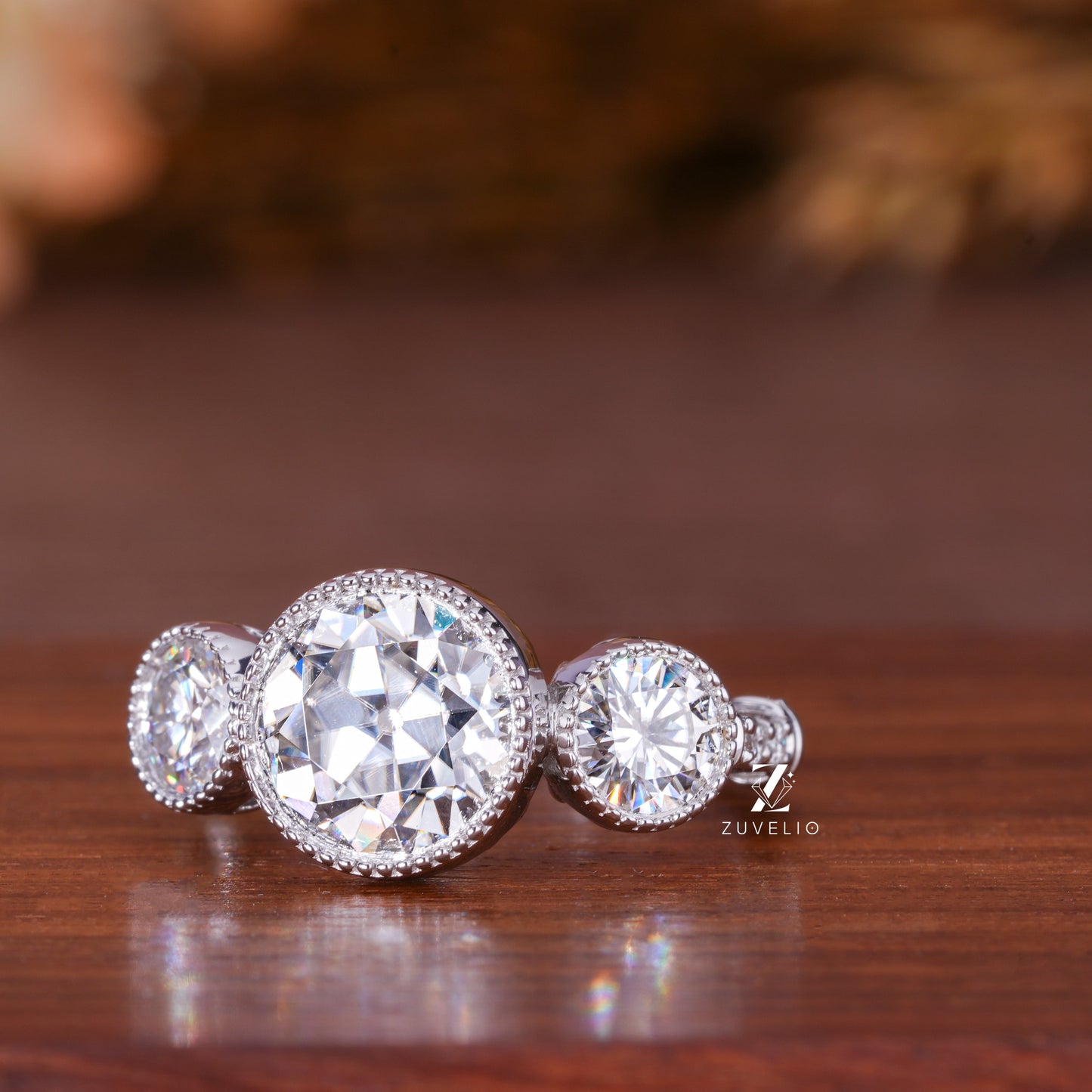 OEC Round Moissanite Ring
