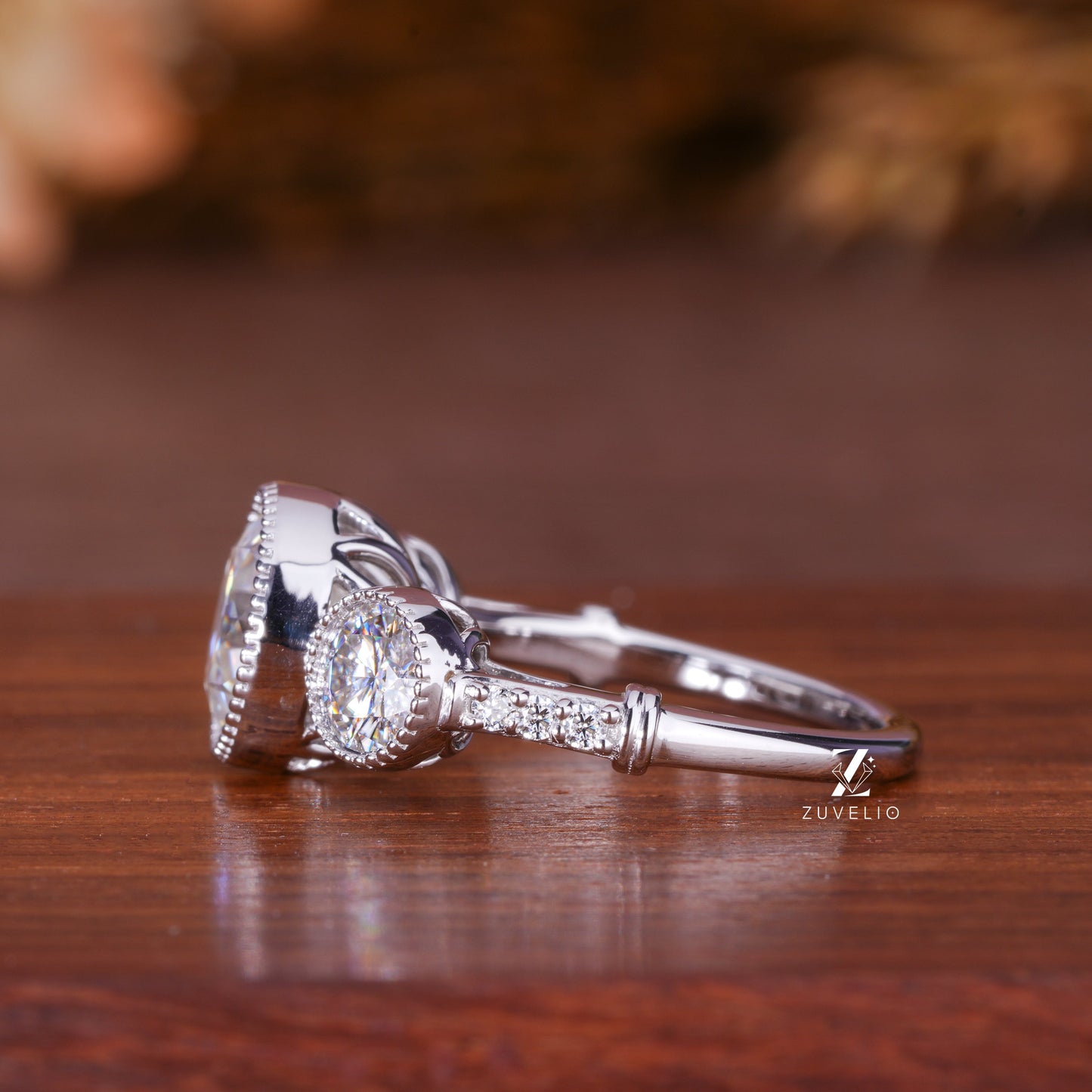 OEC Round Moissanite Ring