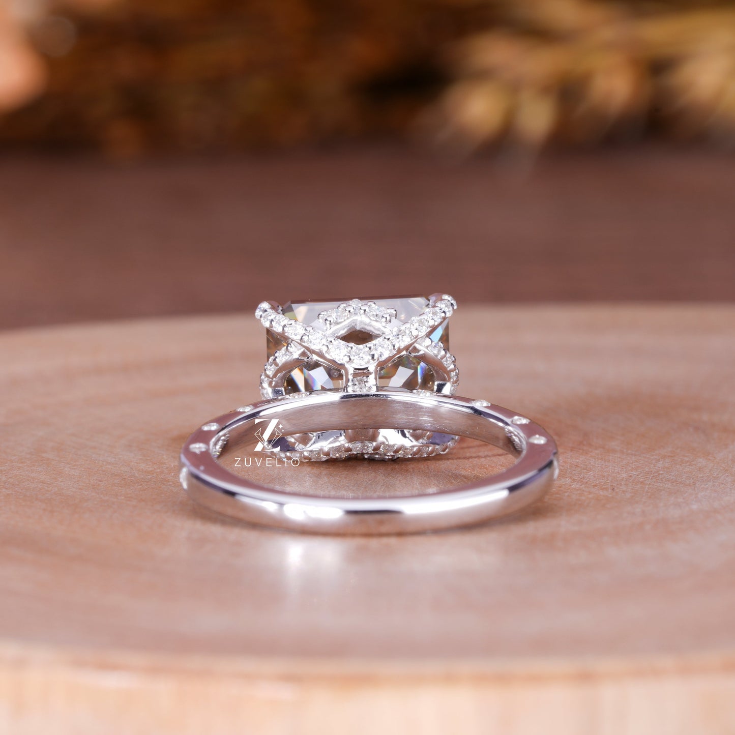 Dark Champagne Moissanite Ring
