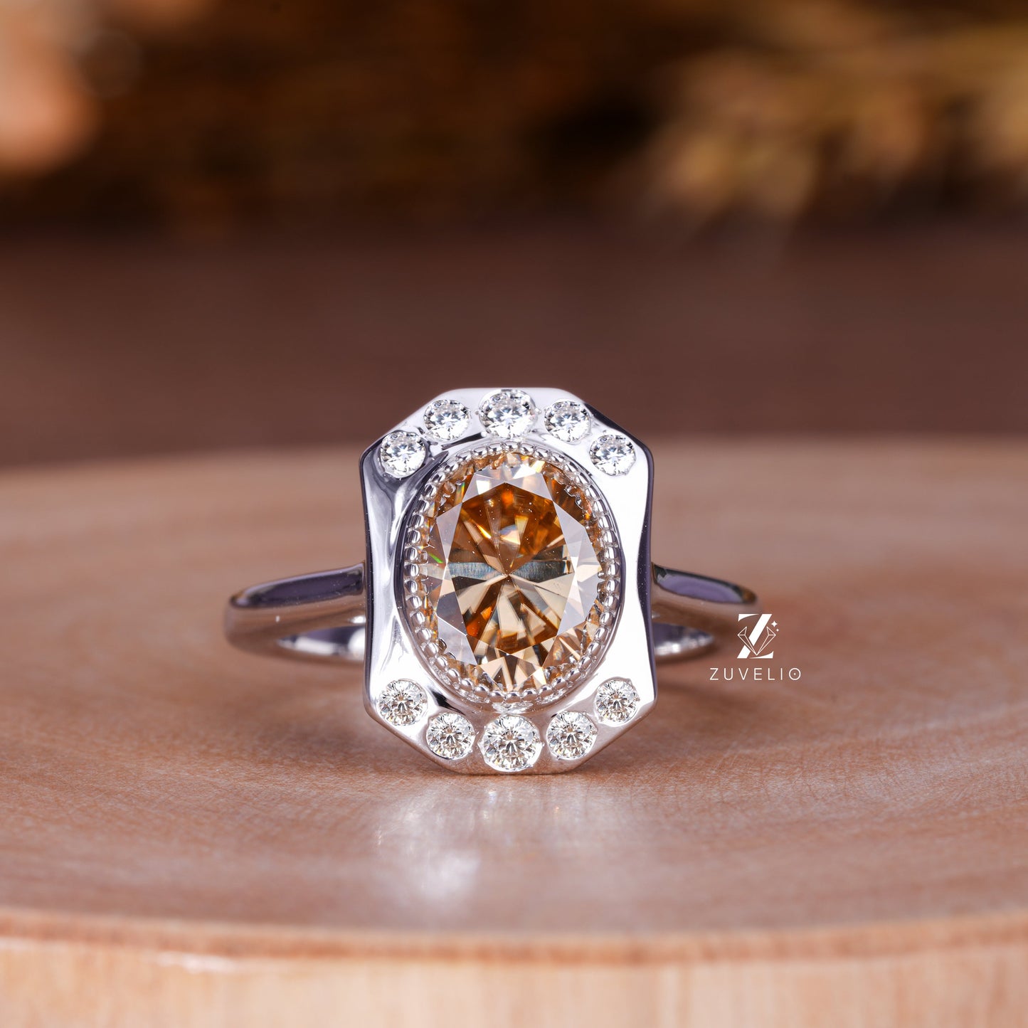 Oval Moissanite Ring
